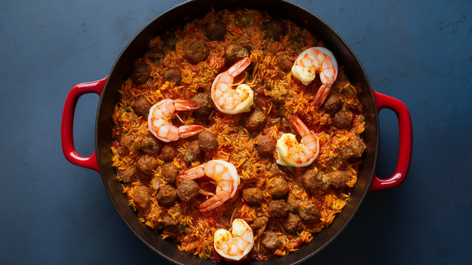 Jambalaya in plate