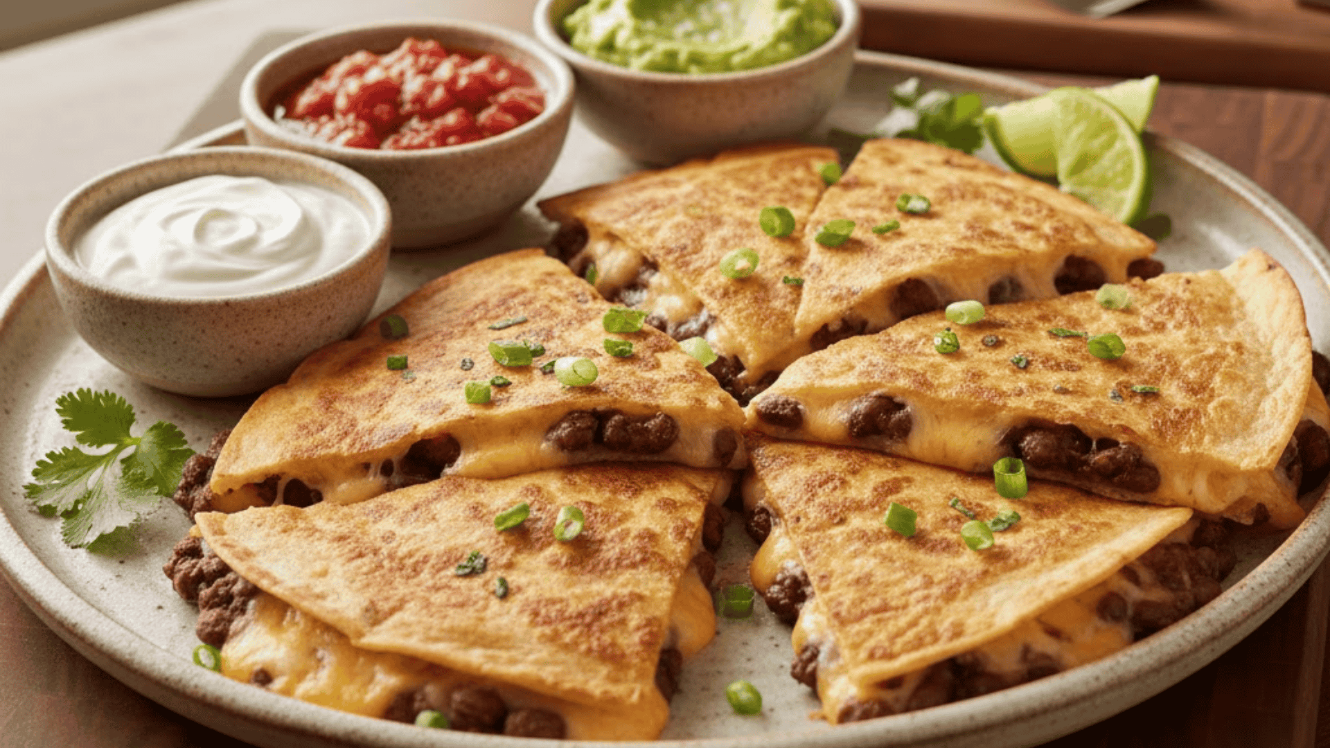 bean and cheese quesadillas