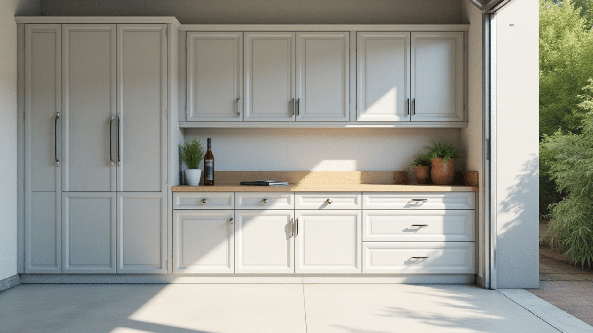 brushed nickel knobs with nickel arch pulls