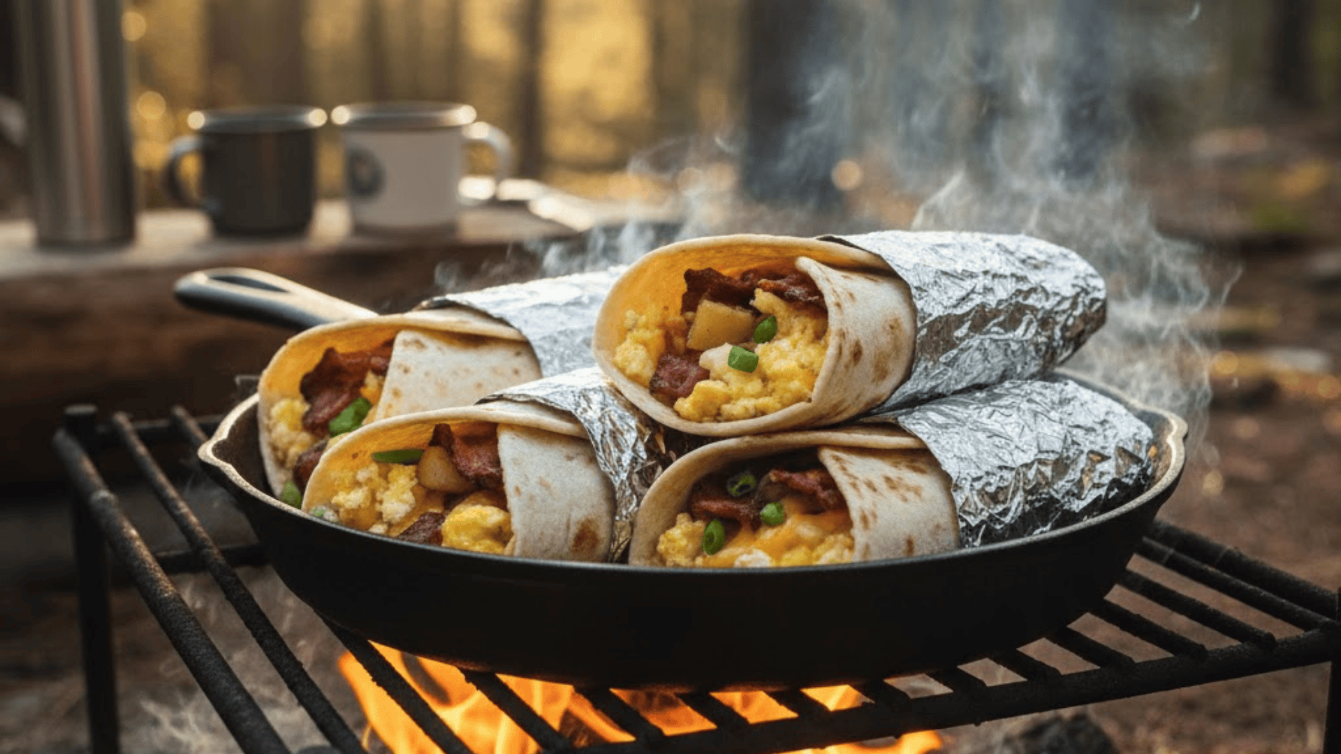 campfire breakfast burritos