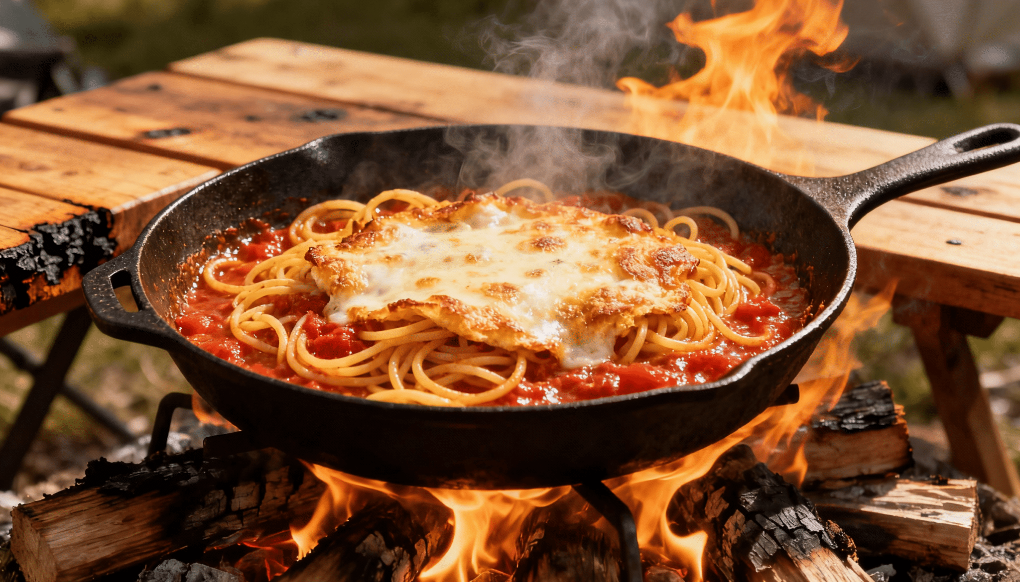 campfire spaghetti