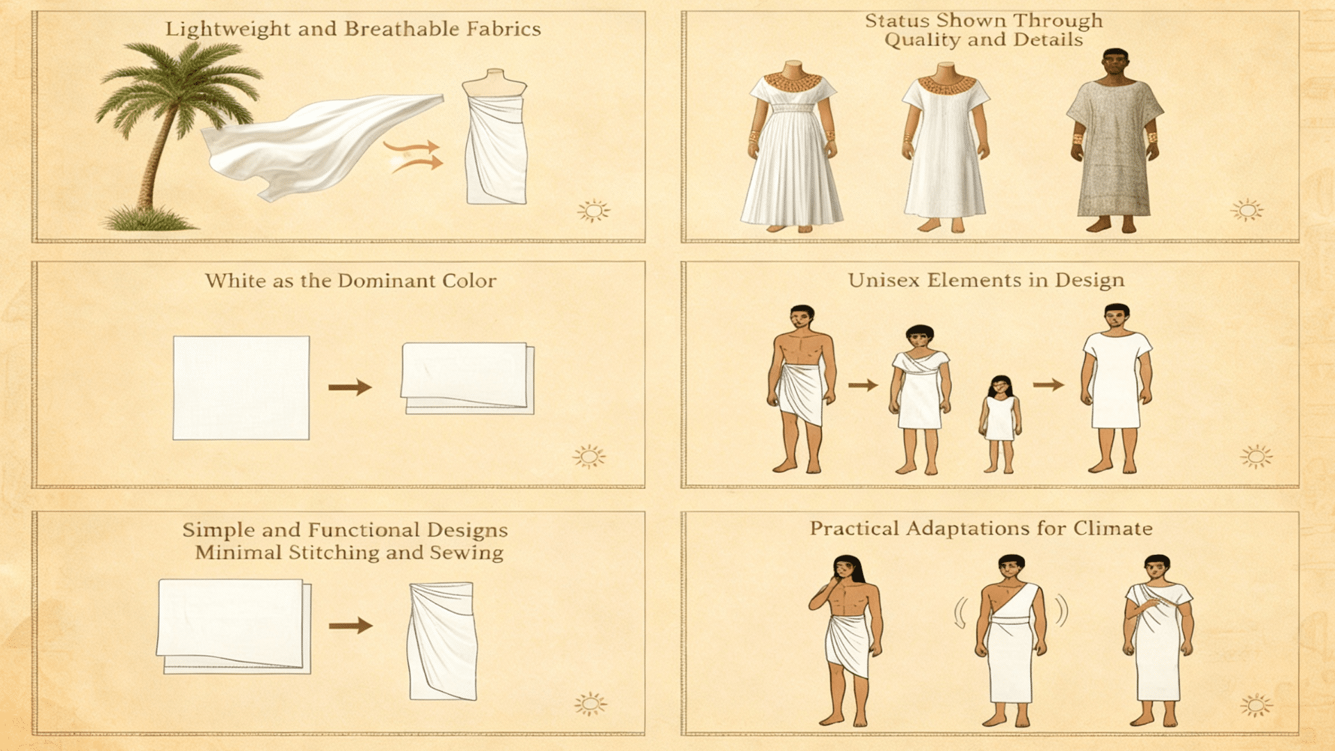 characteristics of egyptian clothing style