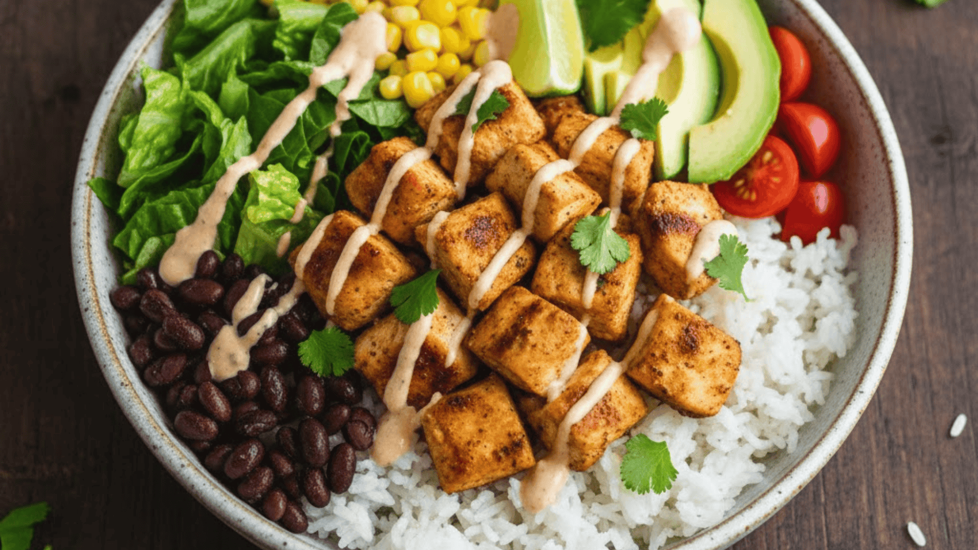 chicken and rice bowl