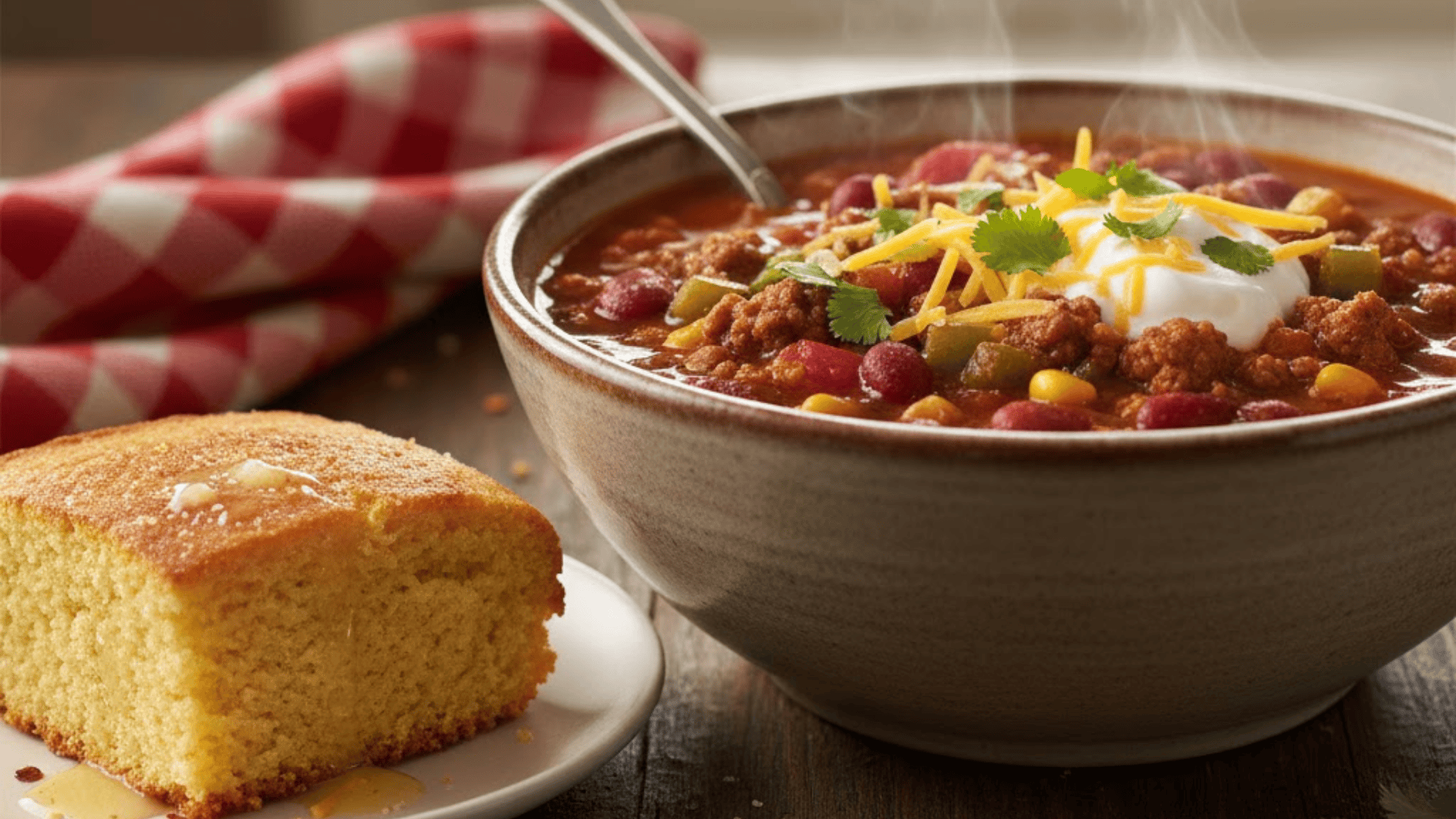 chili with cornbread
