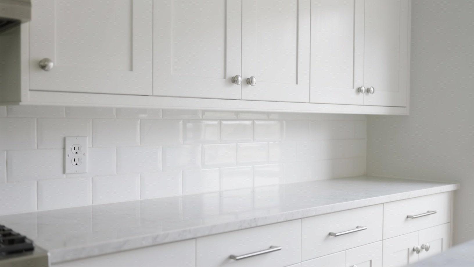 chrome knobs with sleek chrome handles