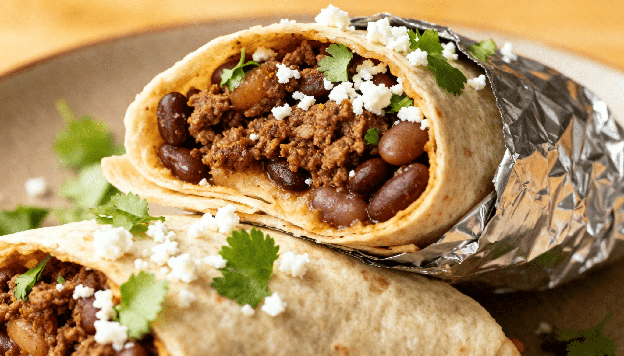 foil packet burritos