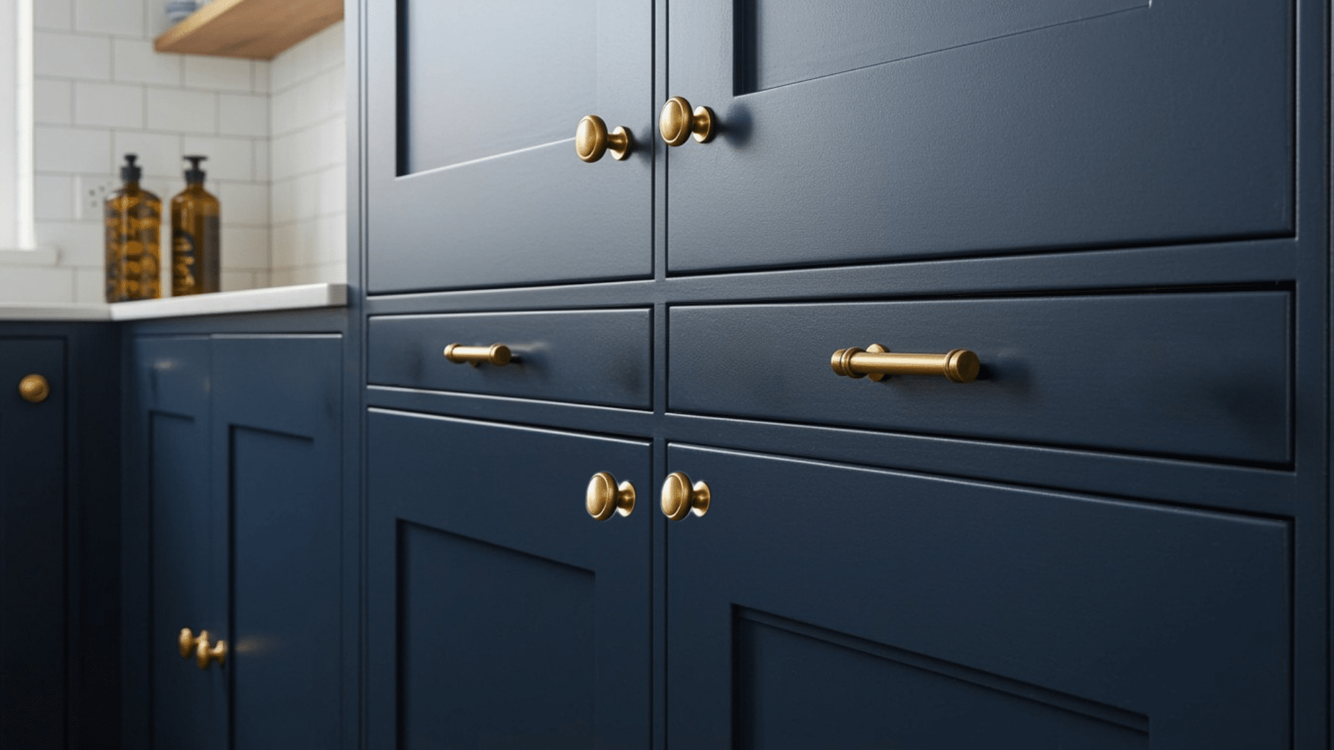 gold knobs with gold t bar pulls