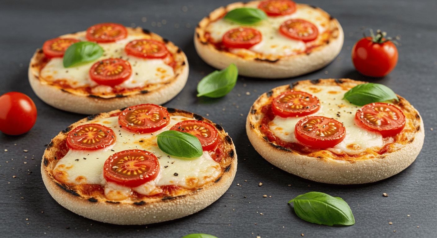 grilled english muffin pizzas