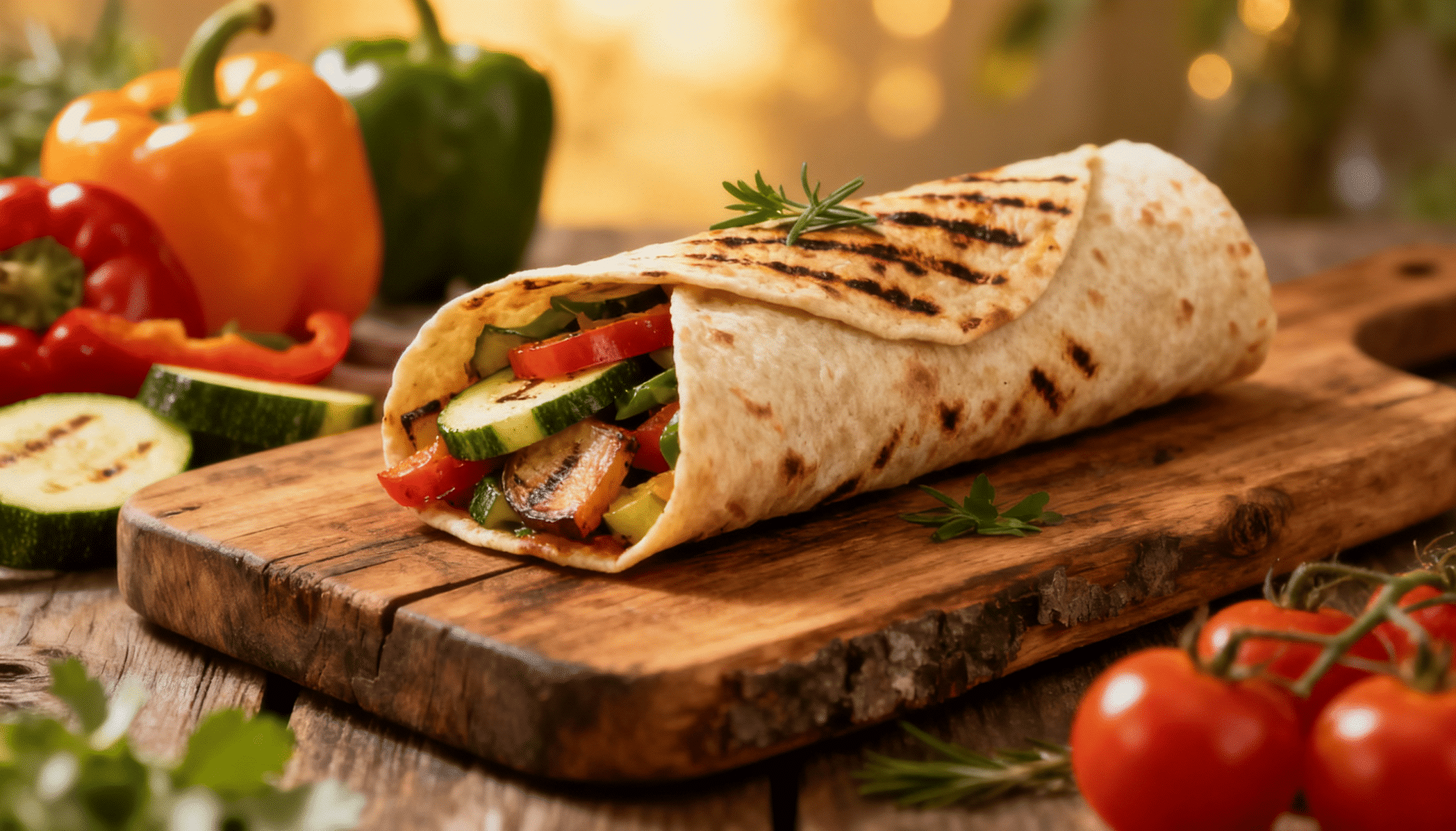 grilled veggie wraps