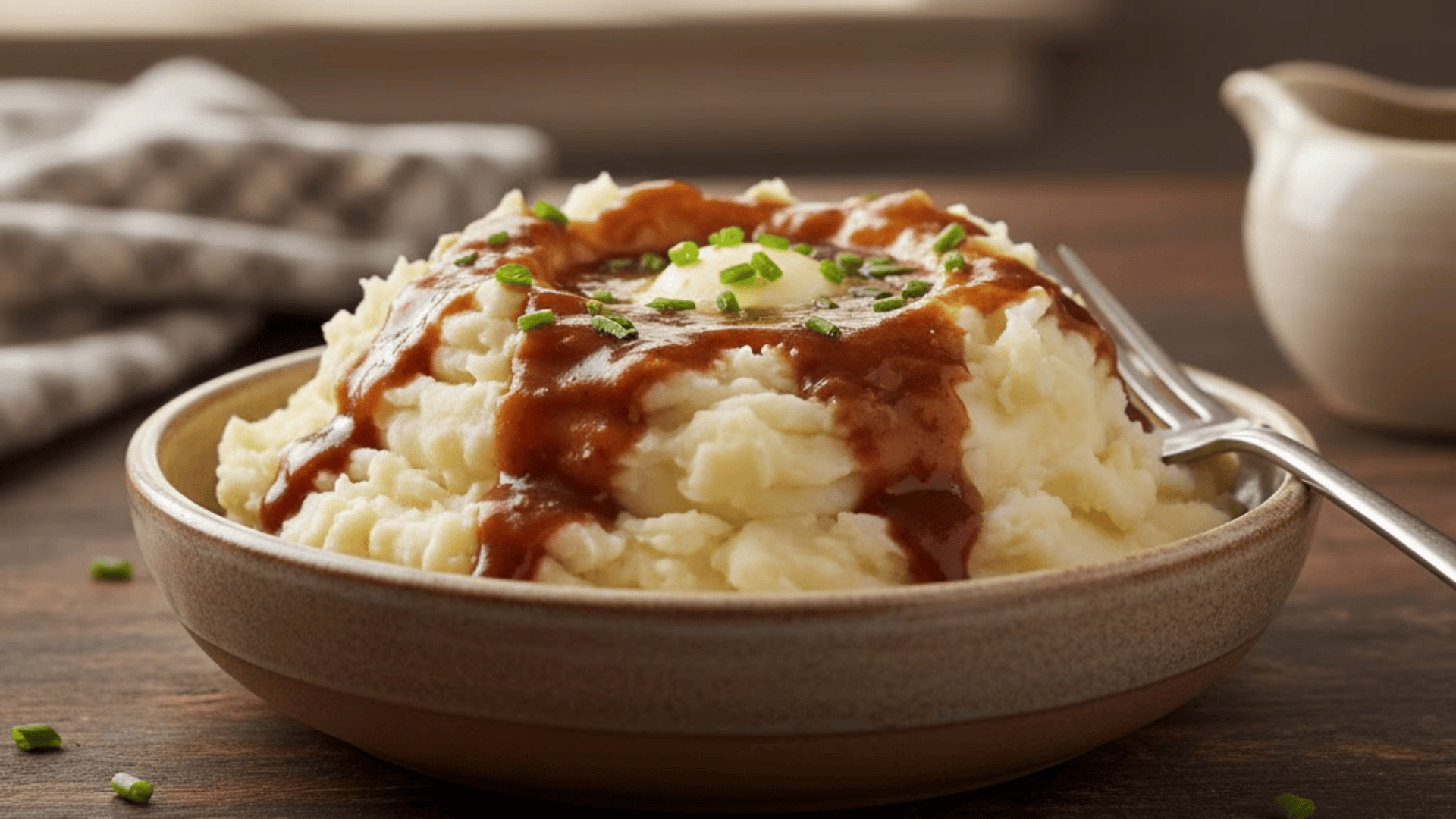 instant mashed potatoes with gravy