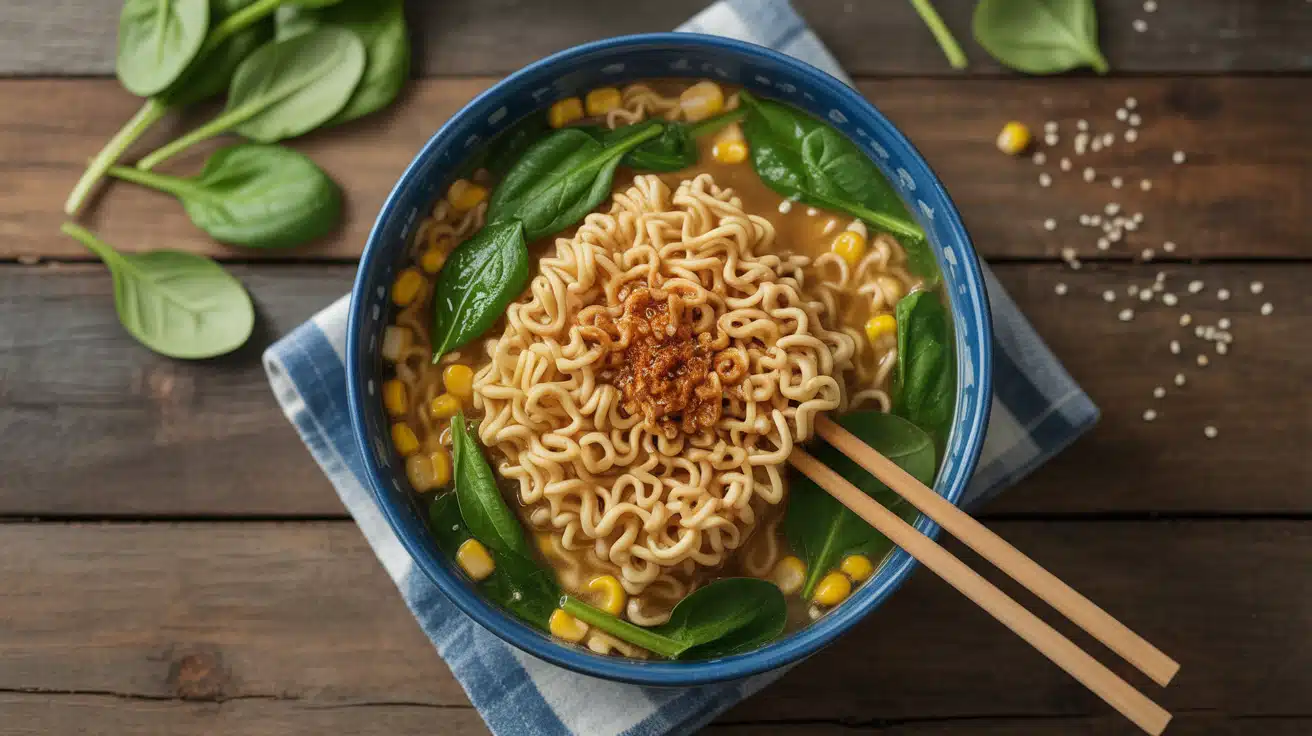 instant ramen with vegetable