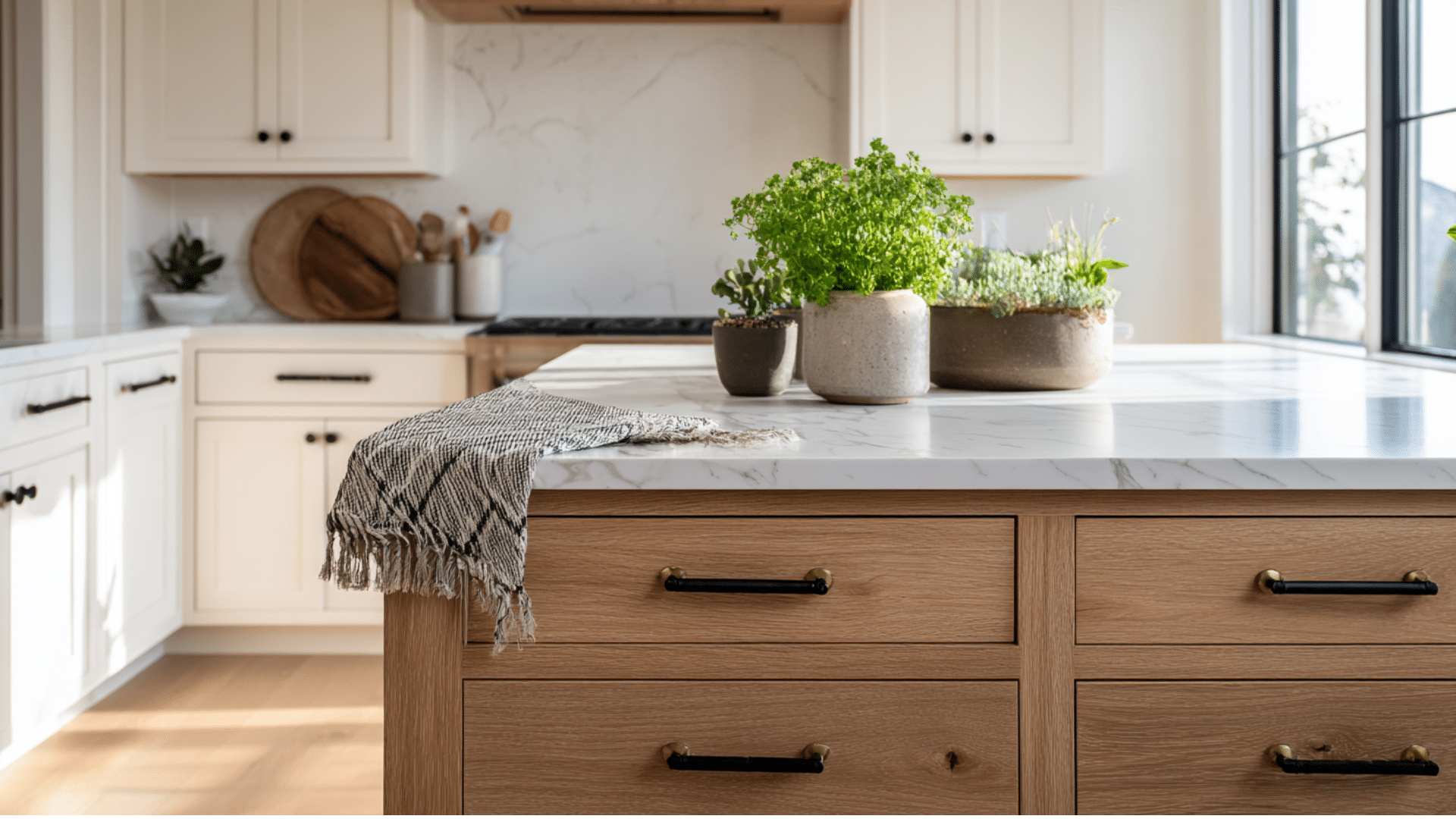 mixing knobs and pulls on kitchen cabinets