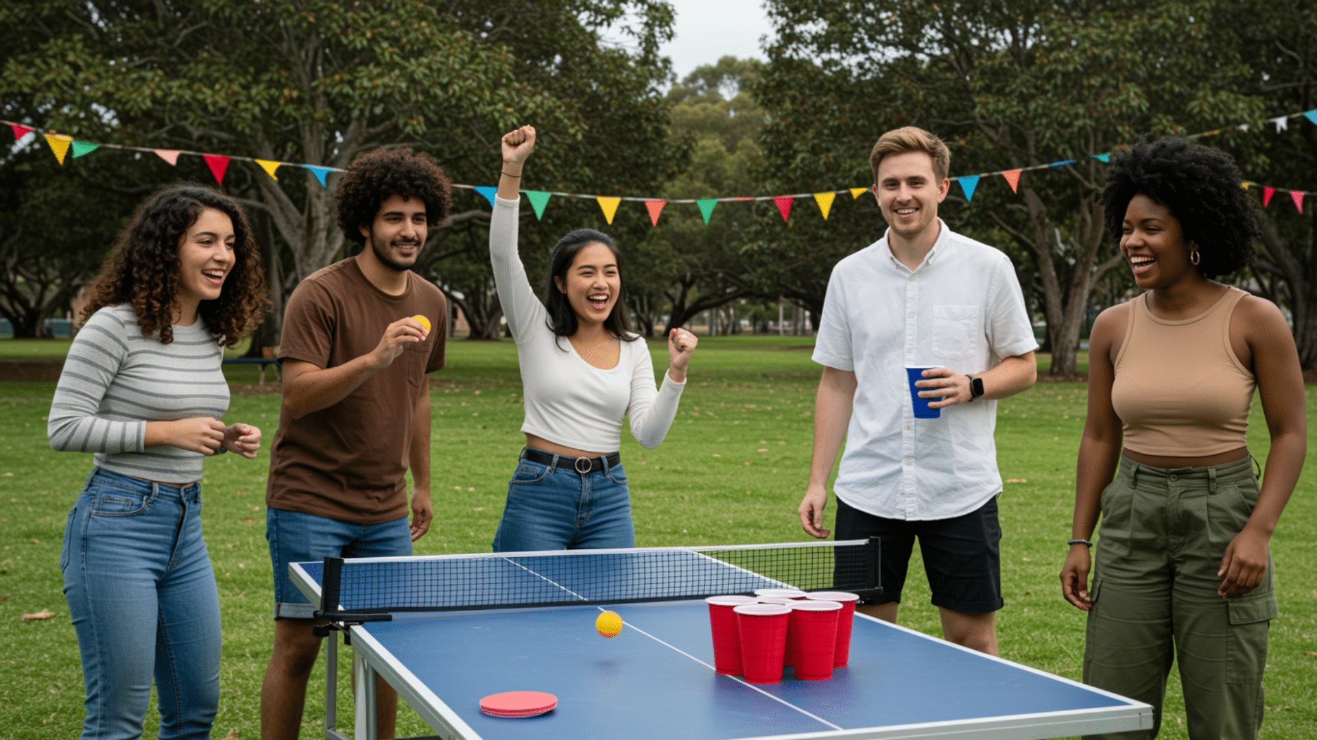 outdoor beer pong