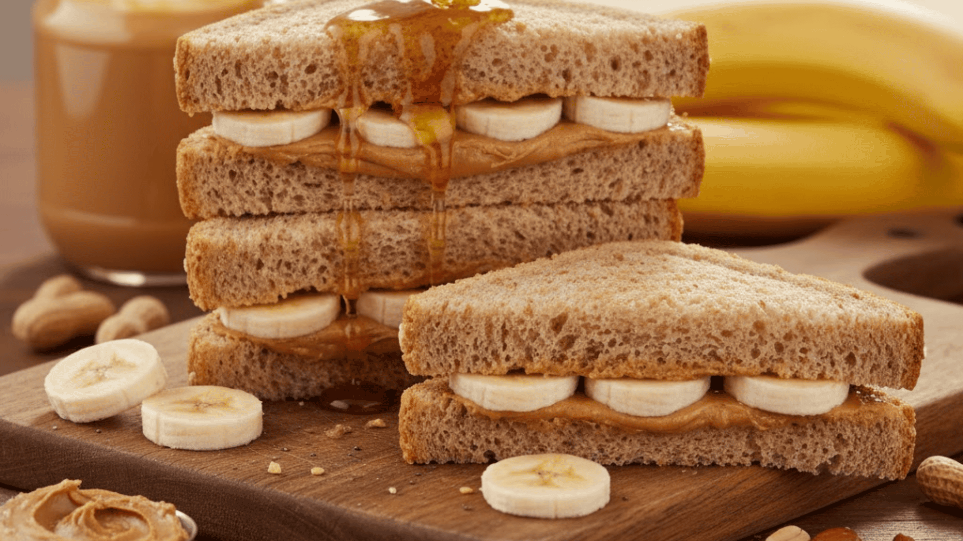 peanut butter banana sandwiches