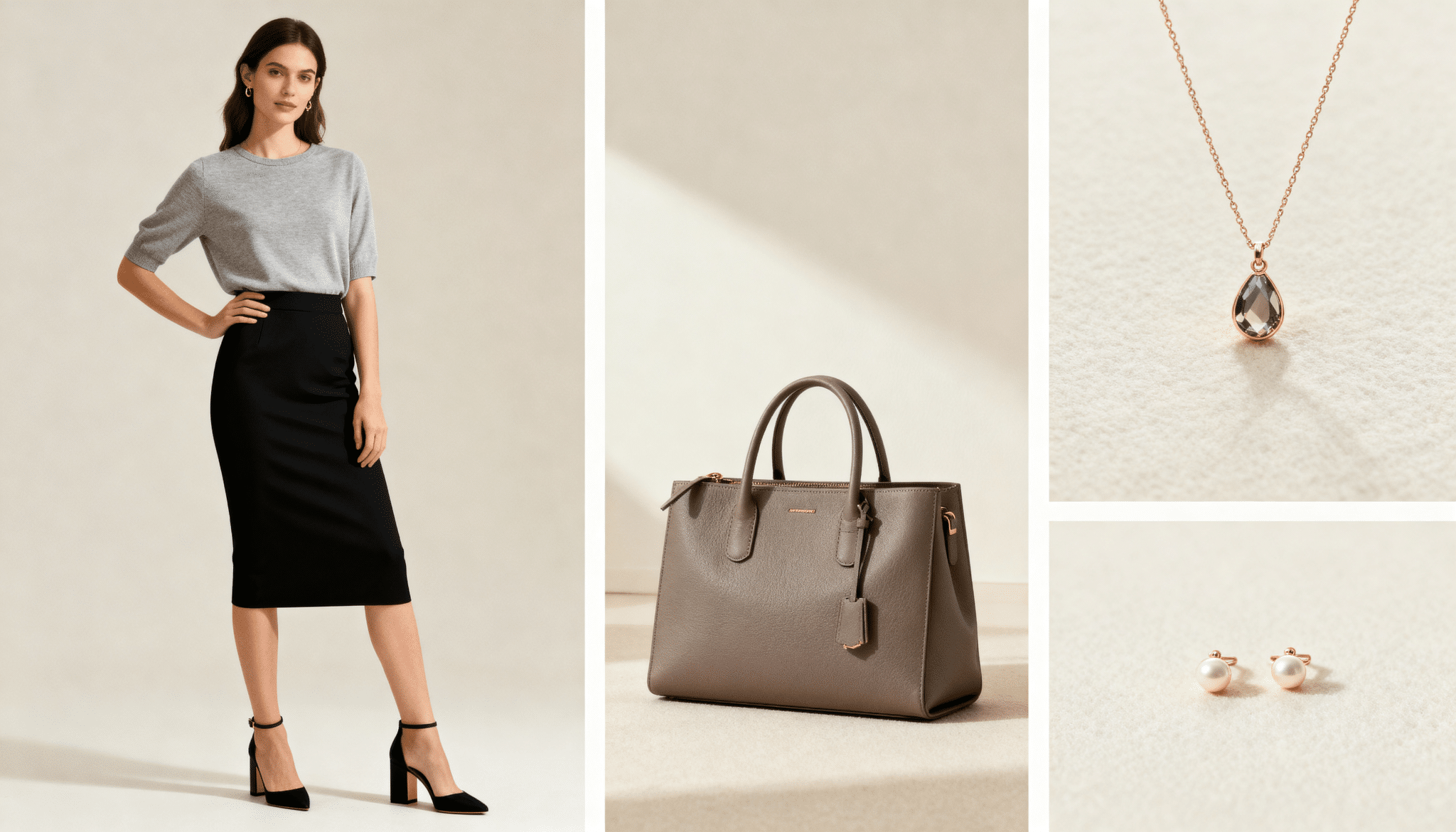 pencil skirt with casual top