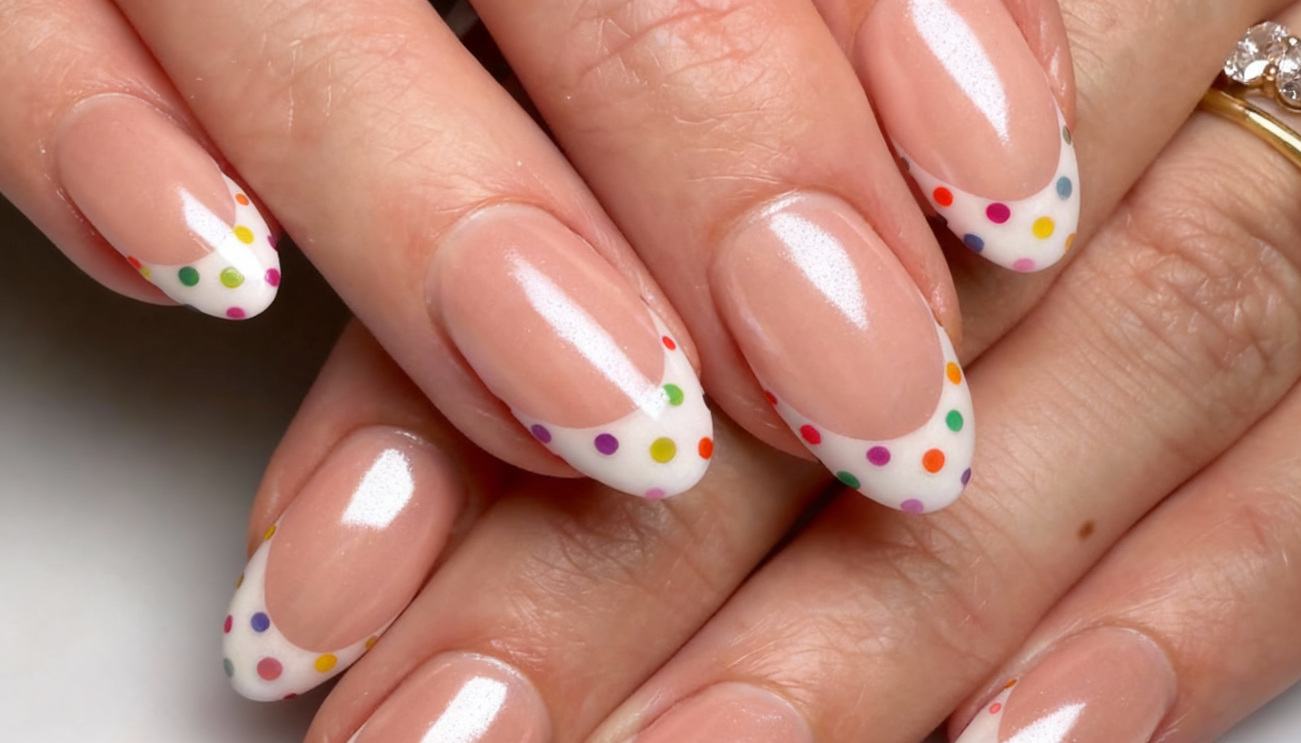 polka dot french tips