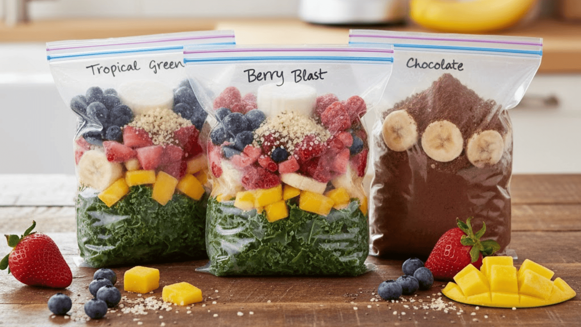 protein smoothie bags