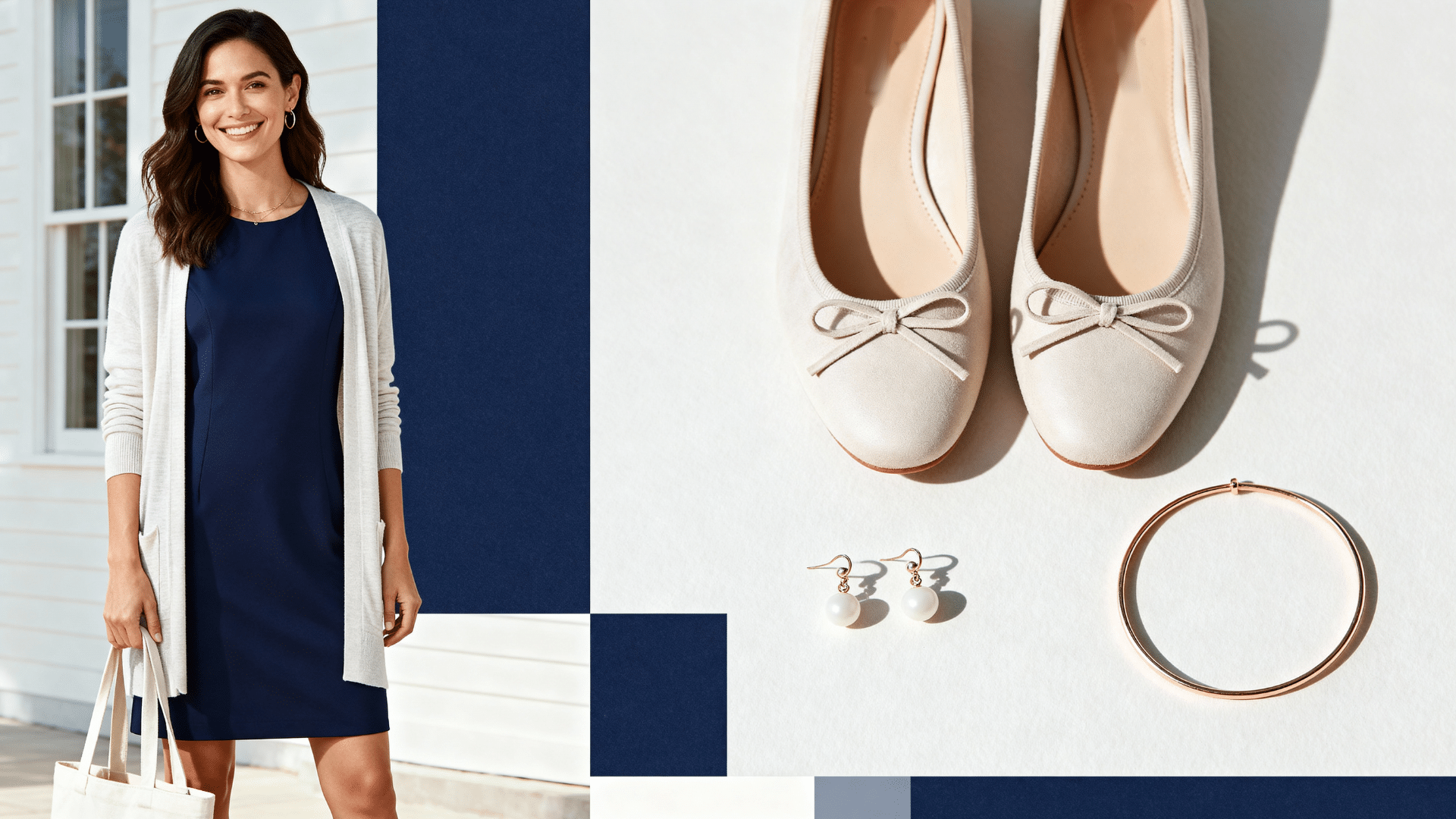 shift dress with cardigan