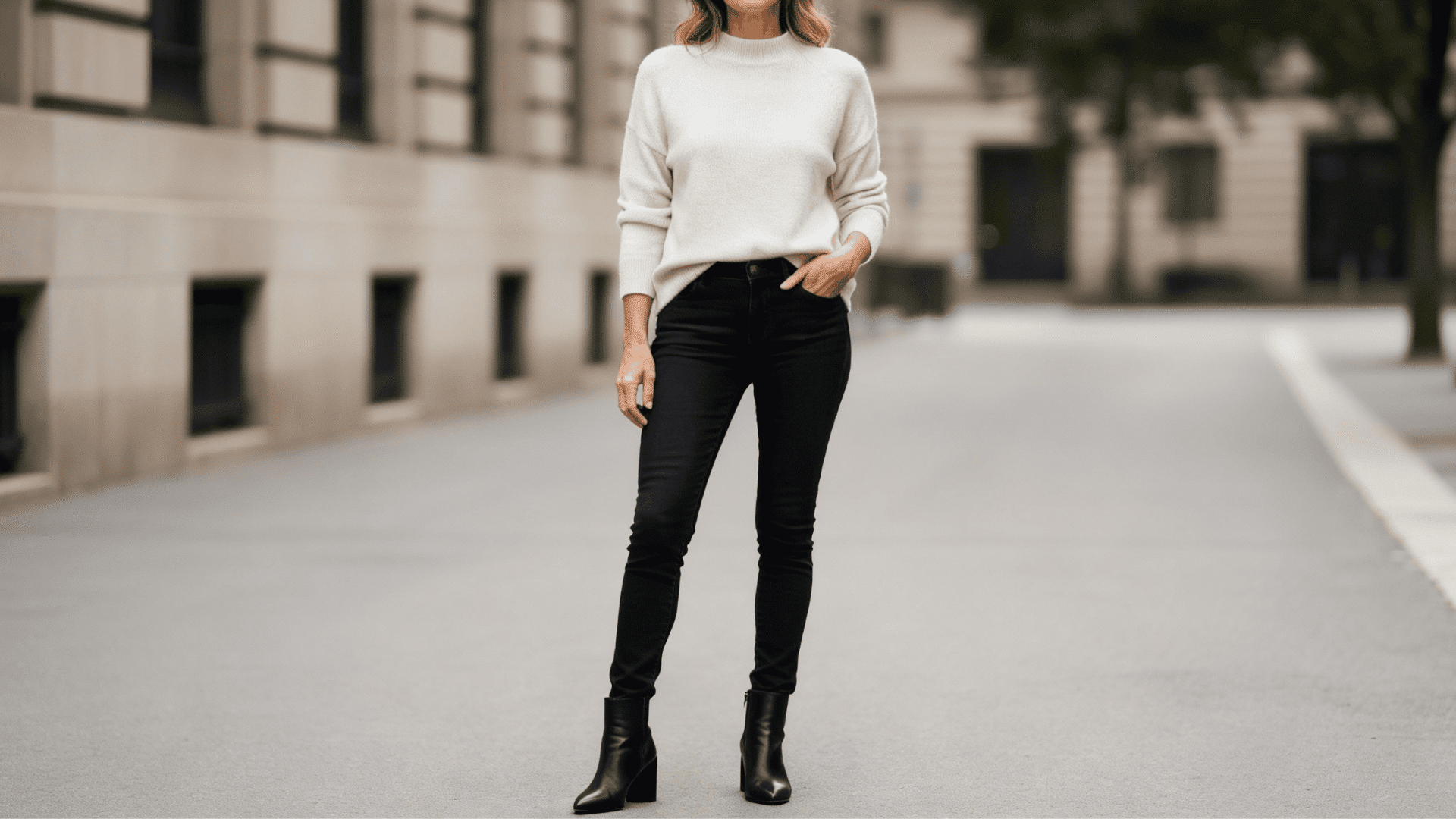 skinny jeans with heeled booties