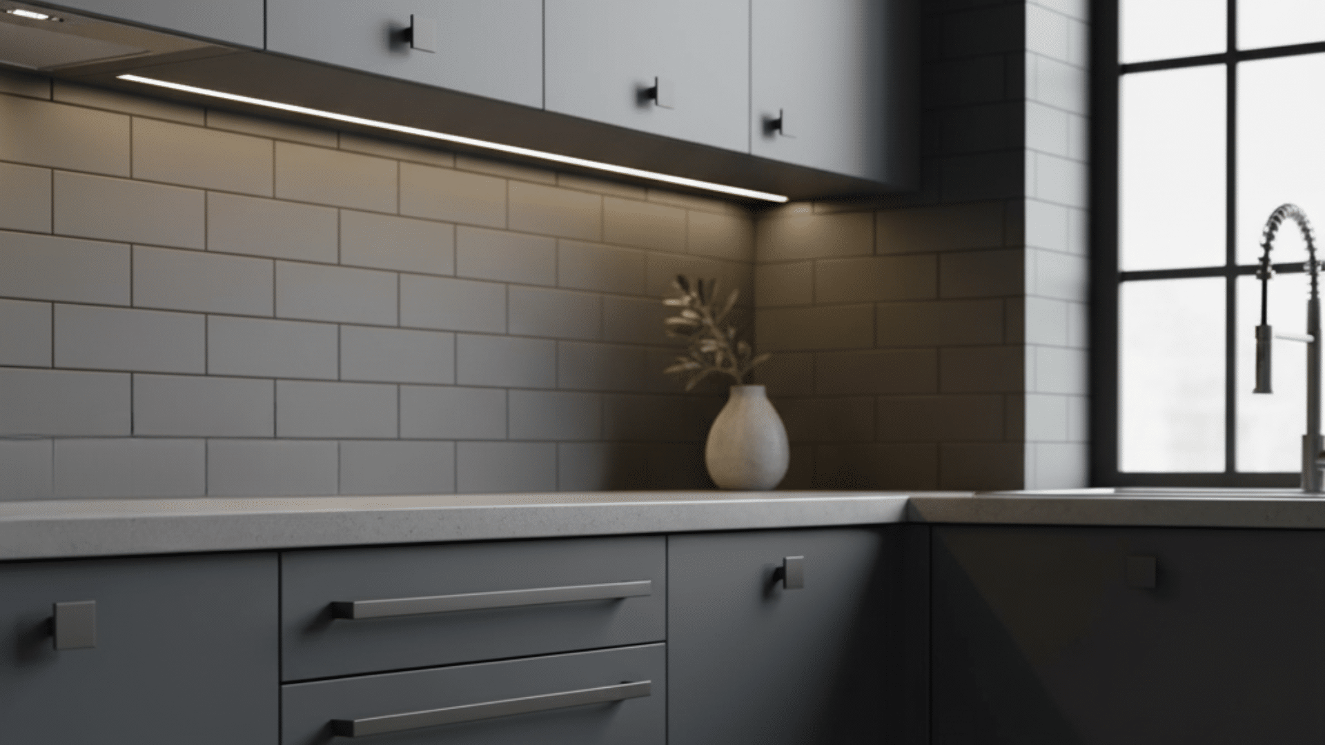 square knobs with rectangular bar pulls