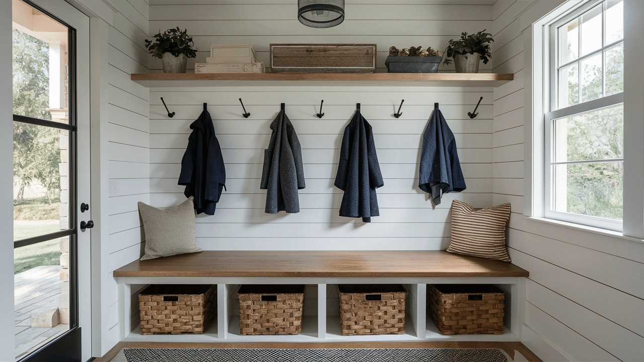 the mudroom bench