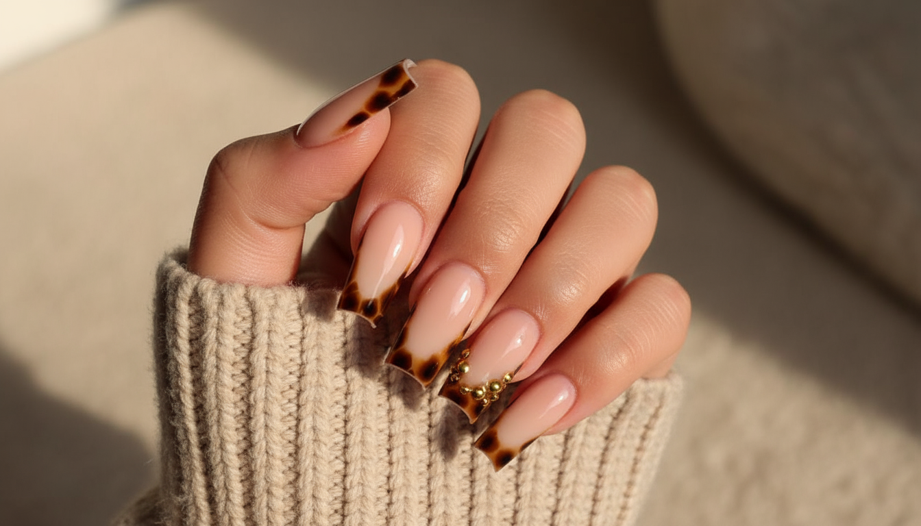 tortoiseshell french tips