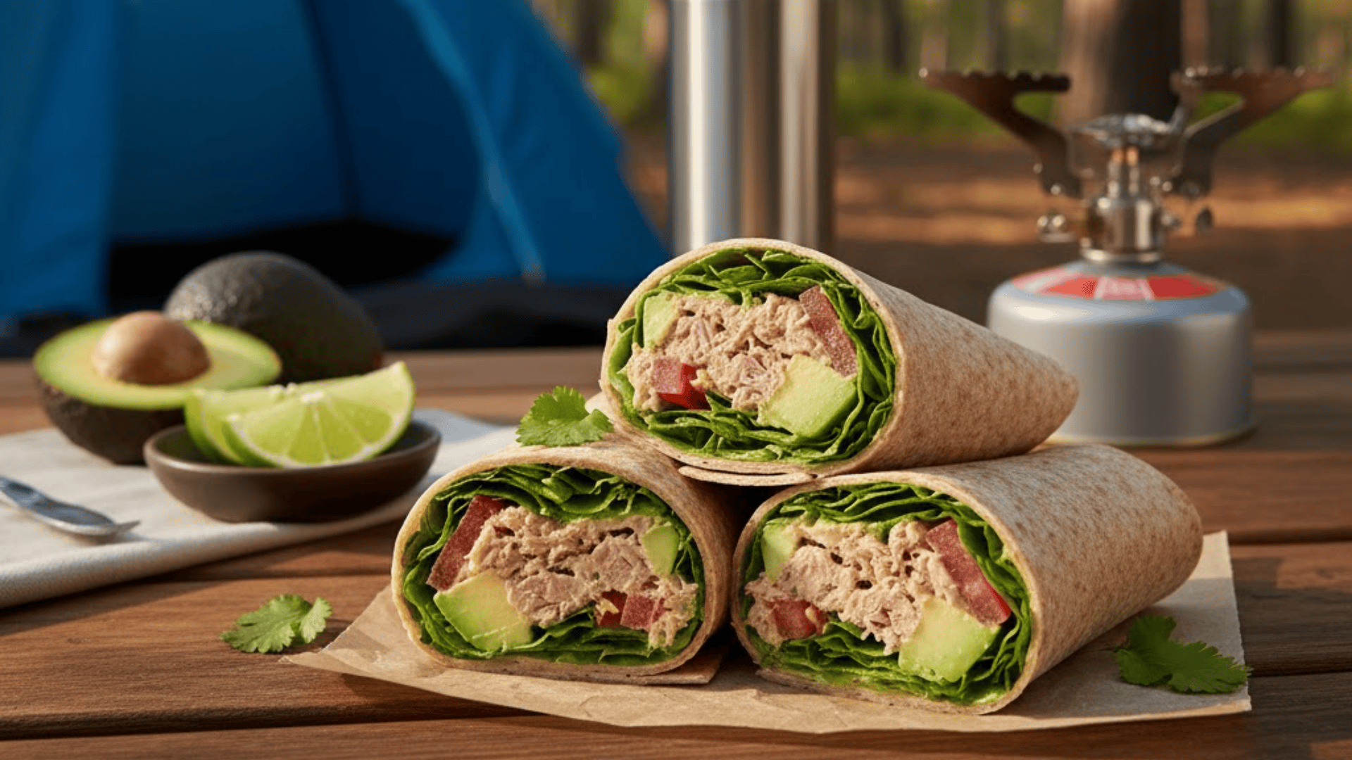 tuna and avocado wraps