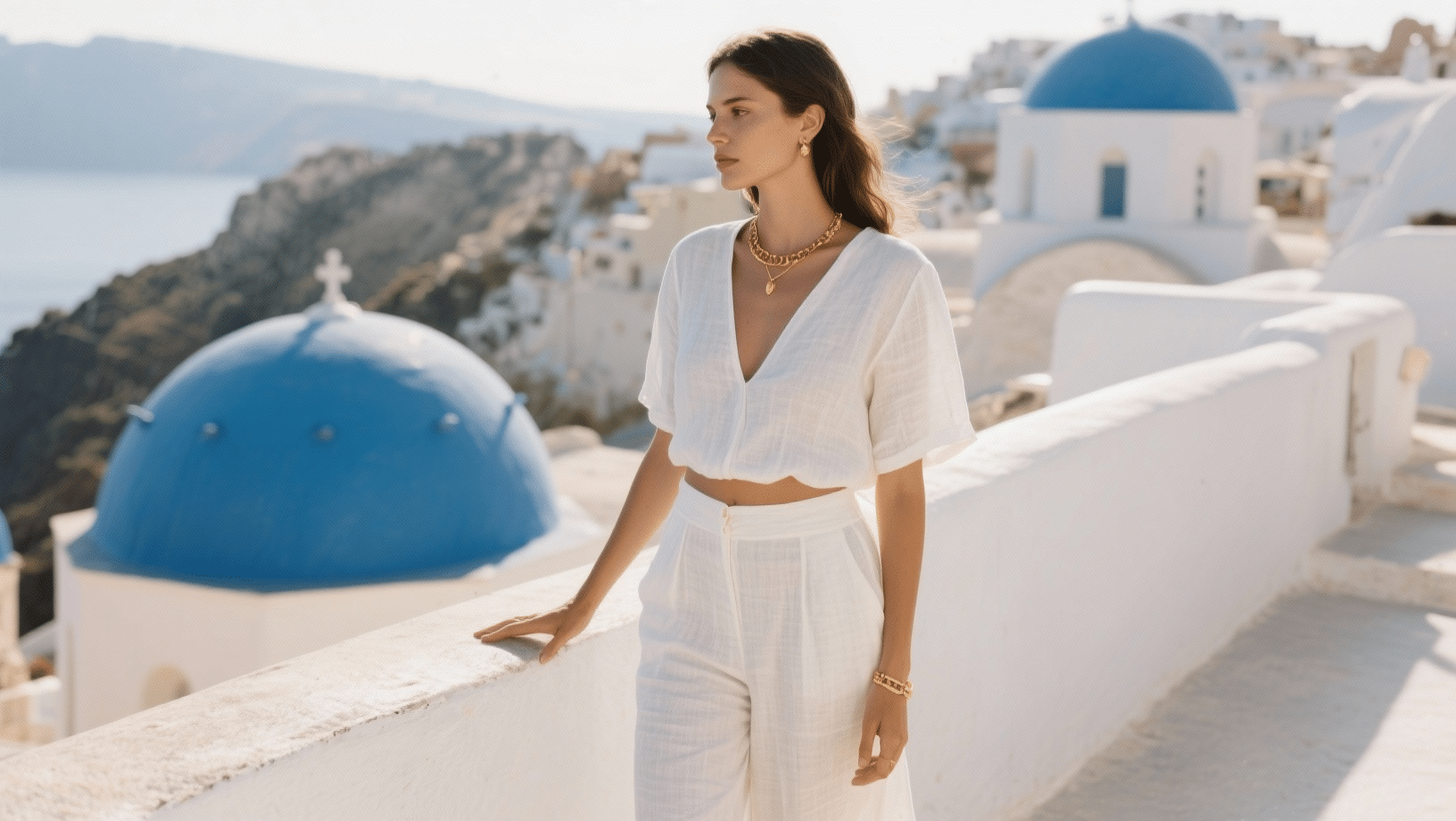 white linen co ord set