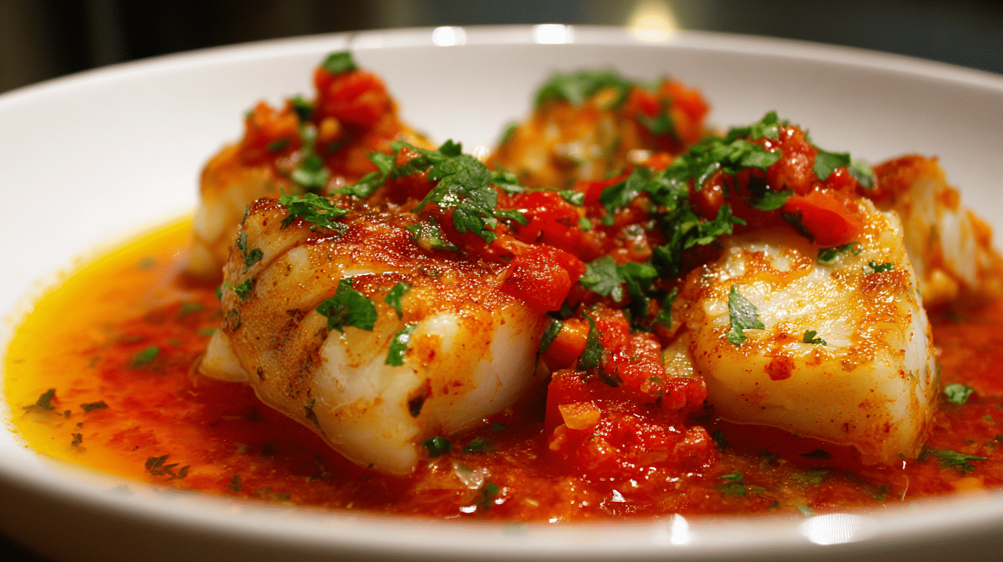 baccala salt cod in tomato sauce