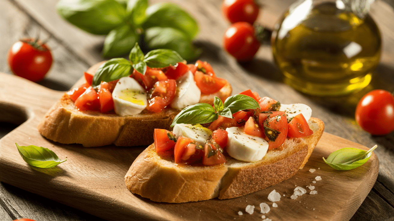 bruschetta with fresh tomatoes