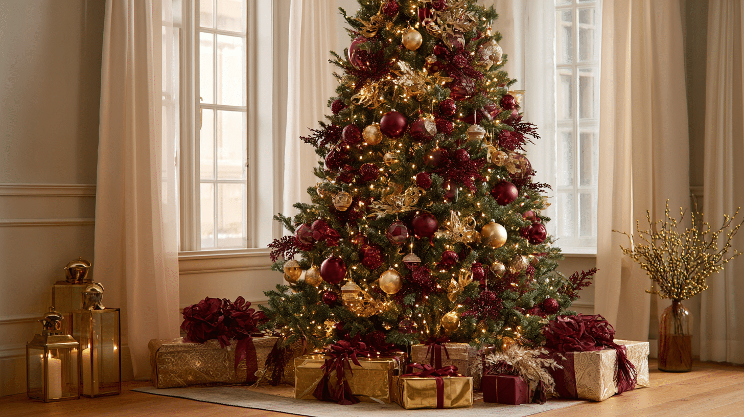 burgundy and gold theme