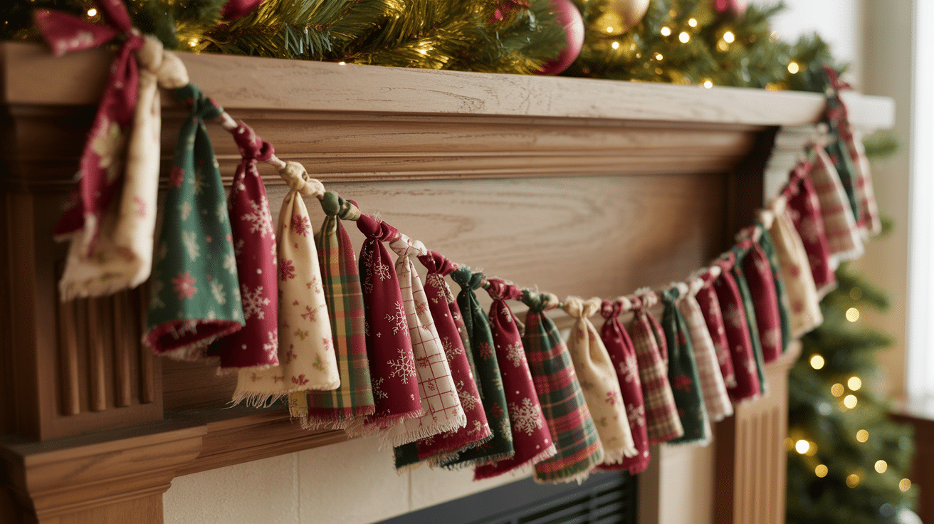 fabric scrap garland