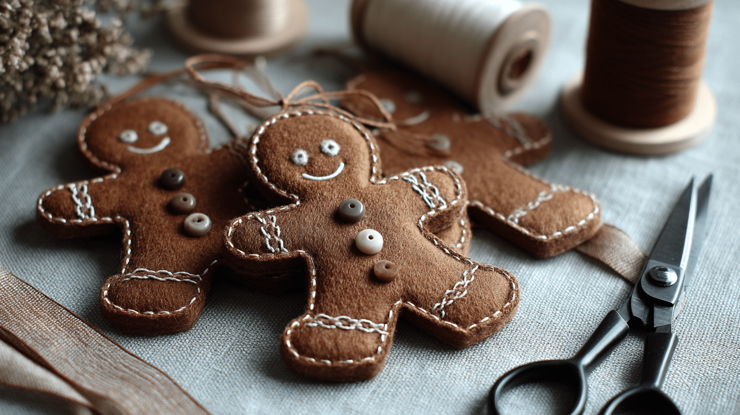 felt gingerbread men