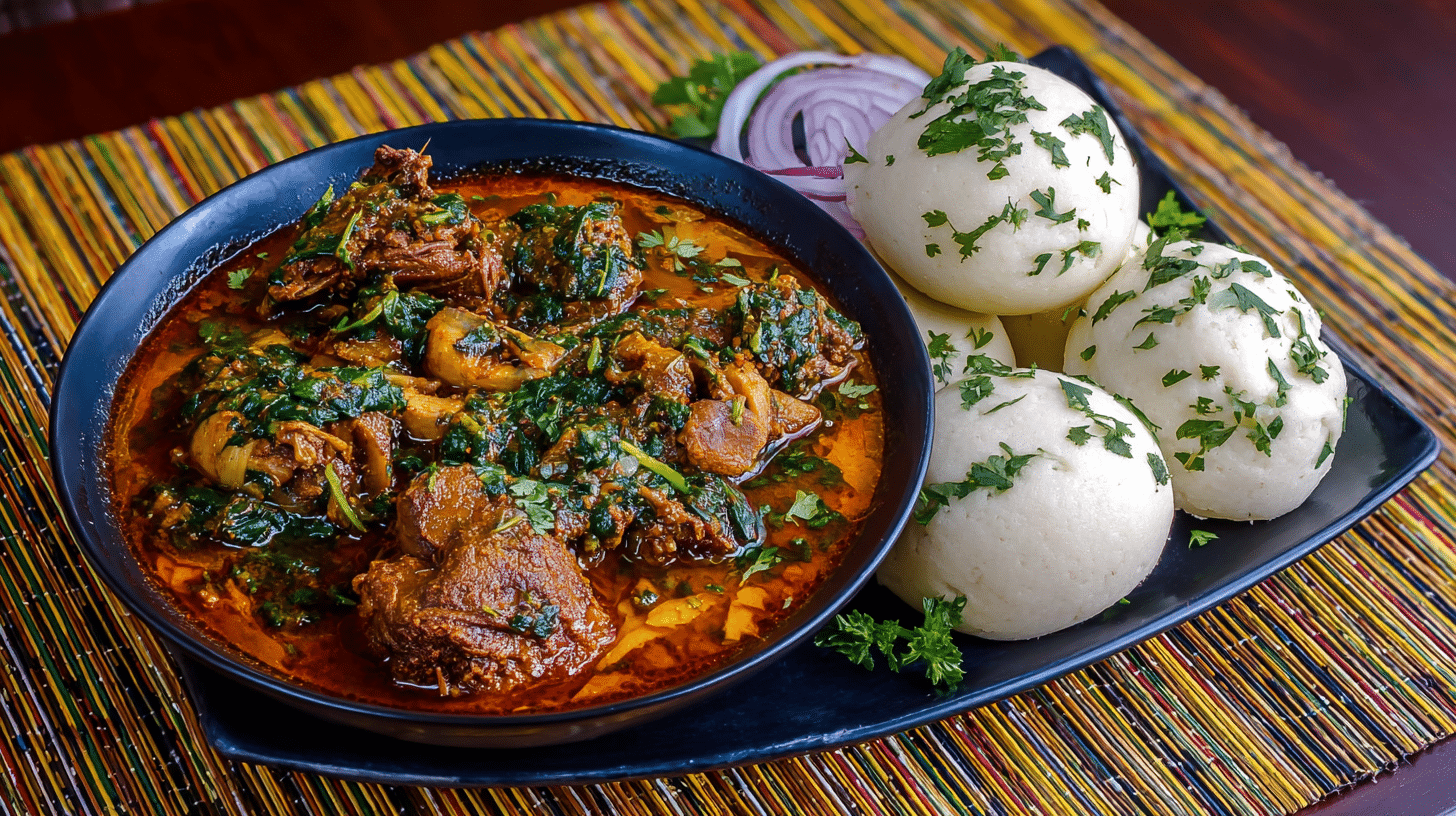 fufu with egusi soup