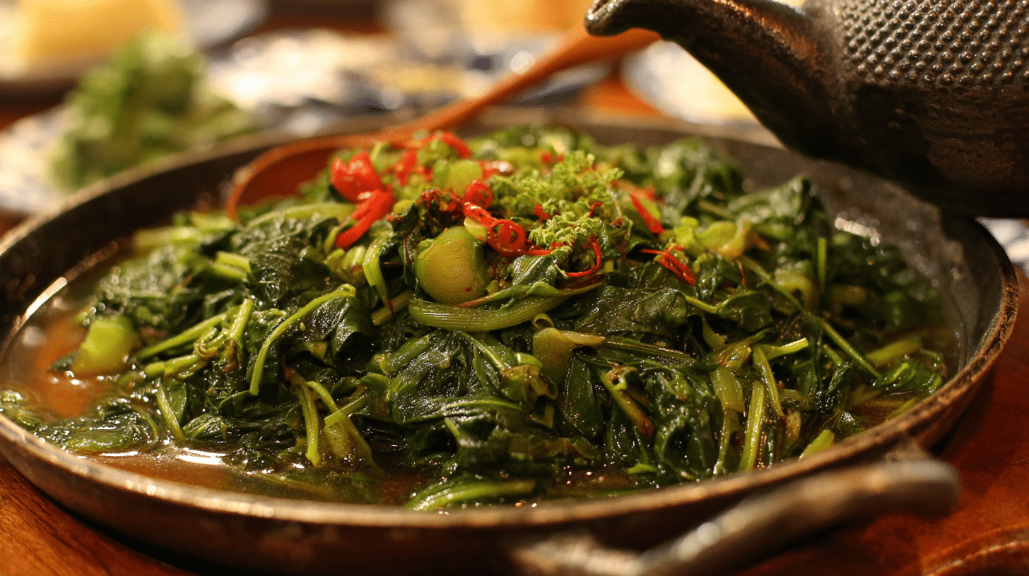 greens with pot liquor