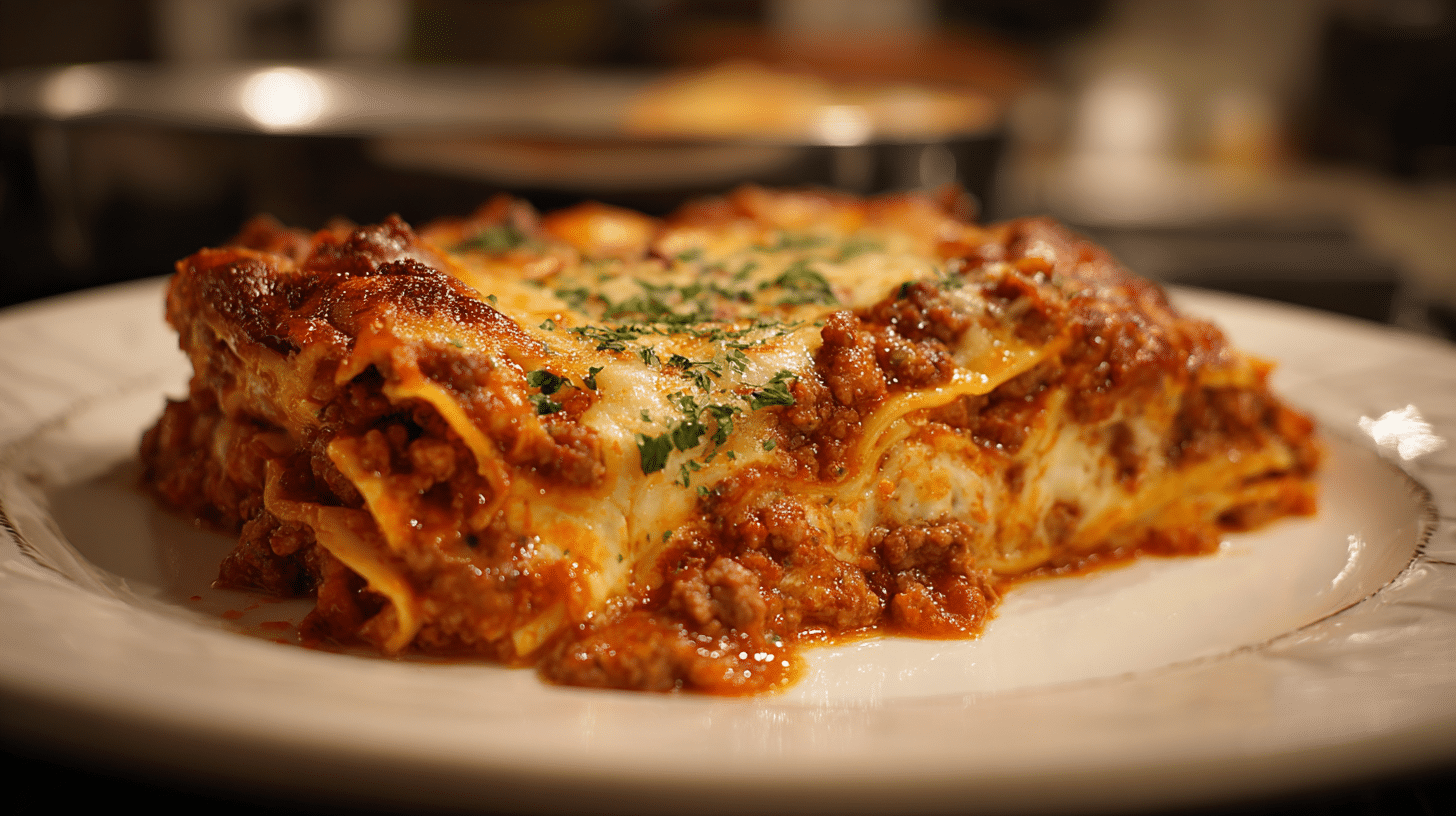 lasagna with meat sauce