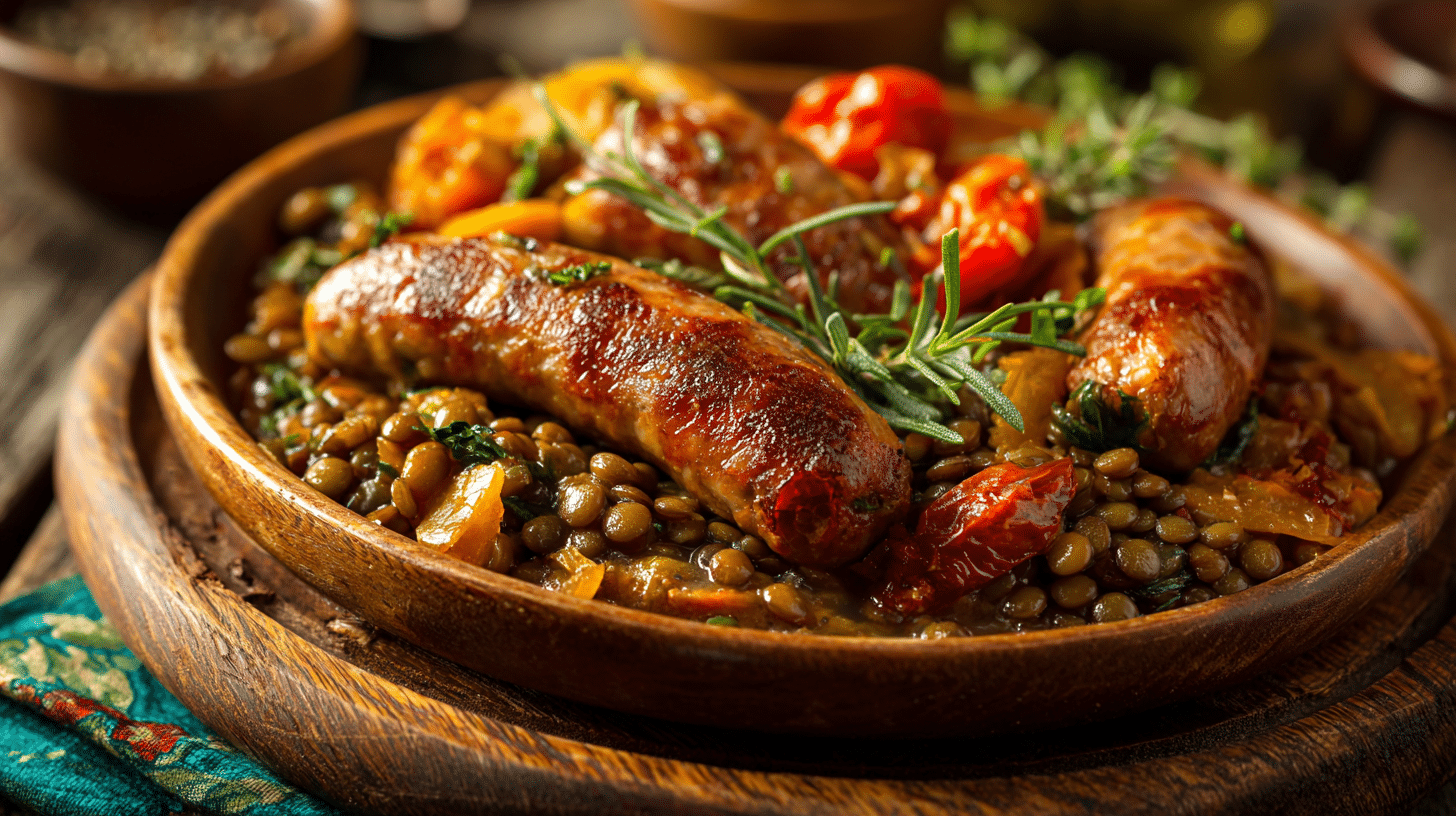 lentils with sausage