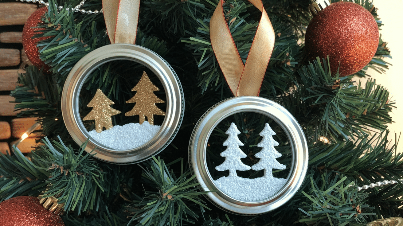 mason jar lid ornaments