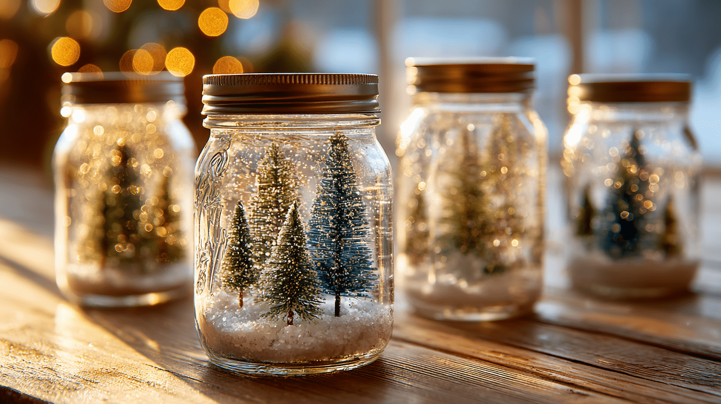 mason jar snow globes