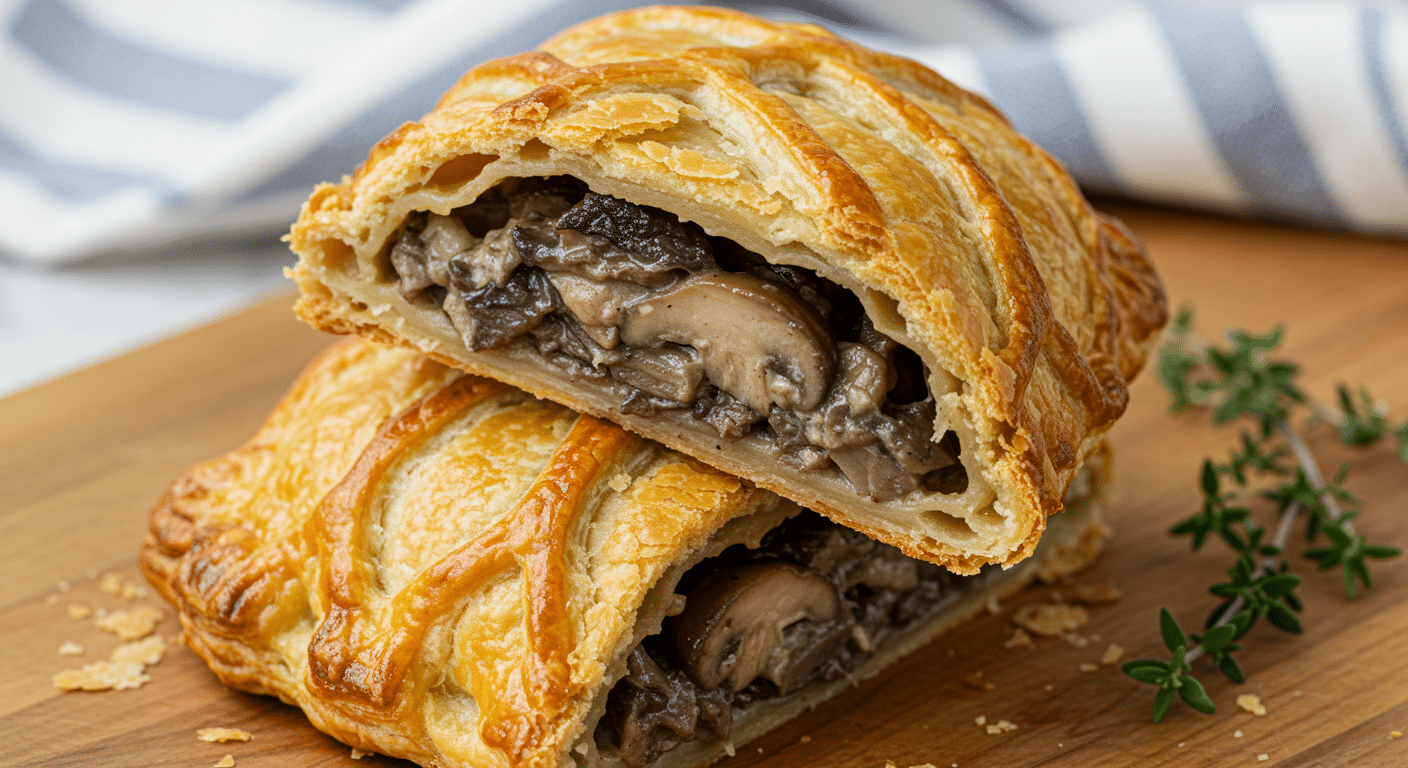mushroom wellington vegetarian centerpiece