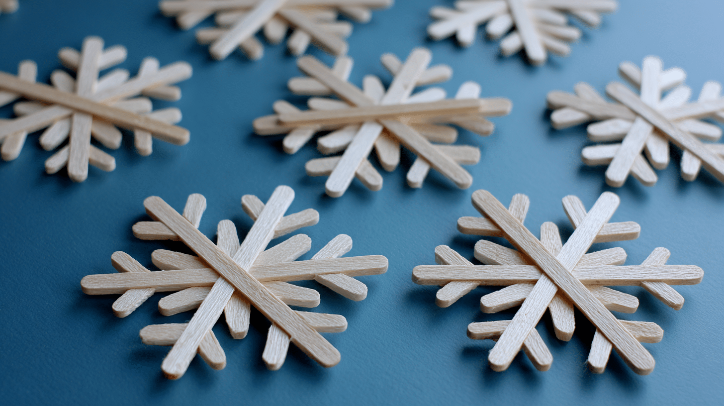 popsicle stick snowflakes