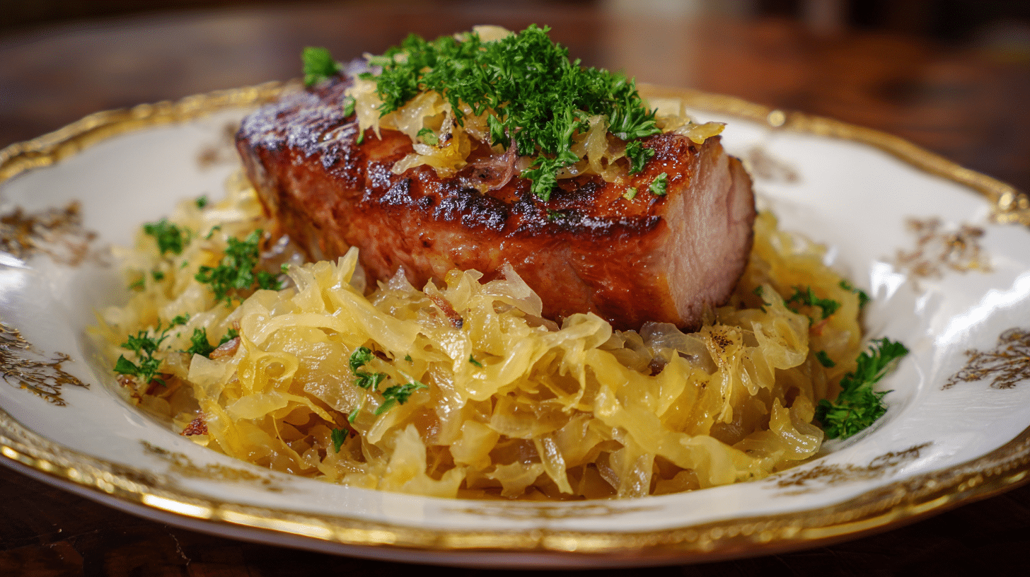 pork and sauerkraut german style