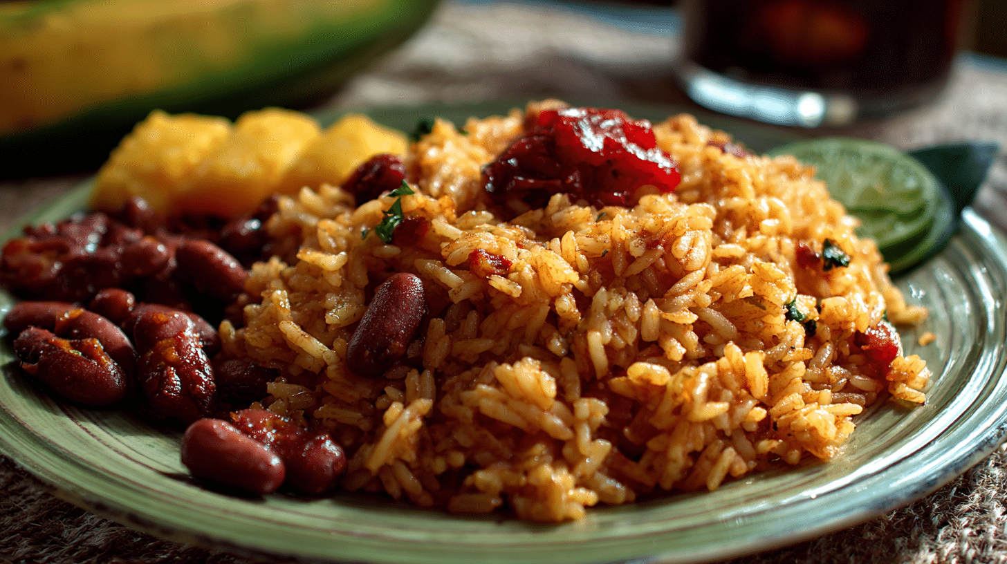 rice and peas