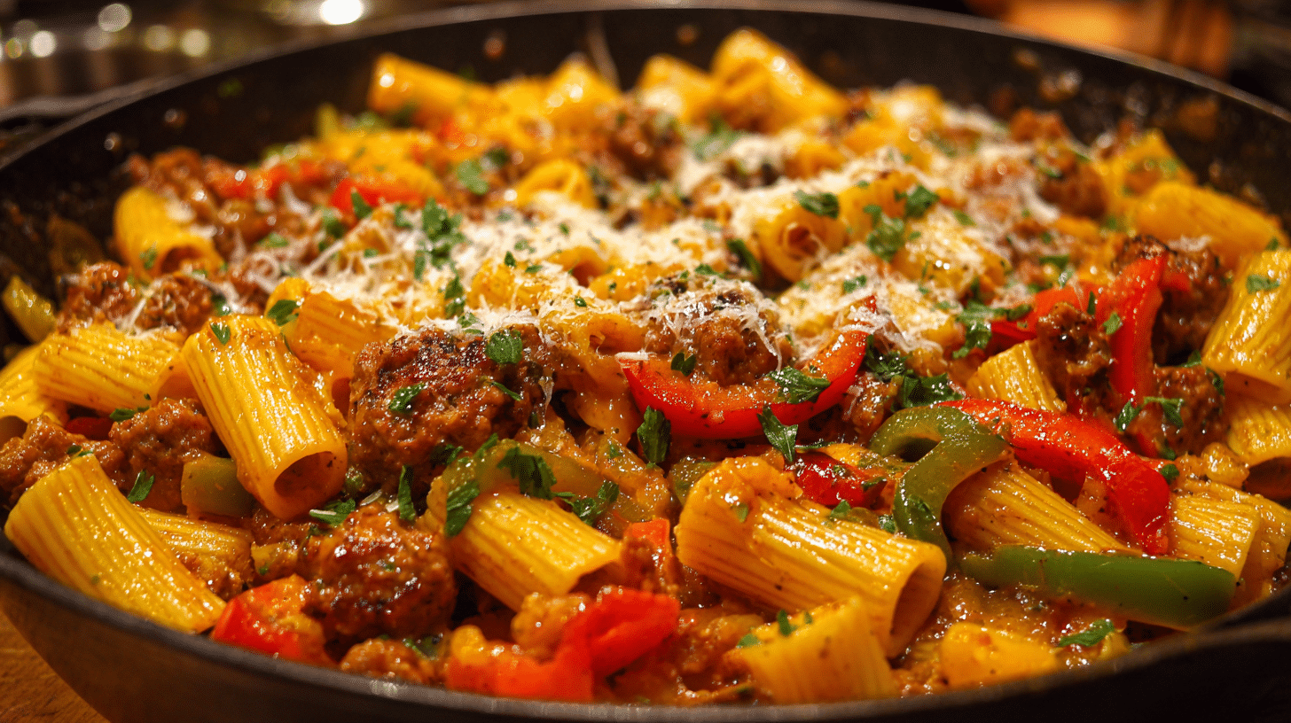rigatoni with sausage and peppers
