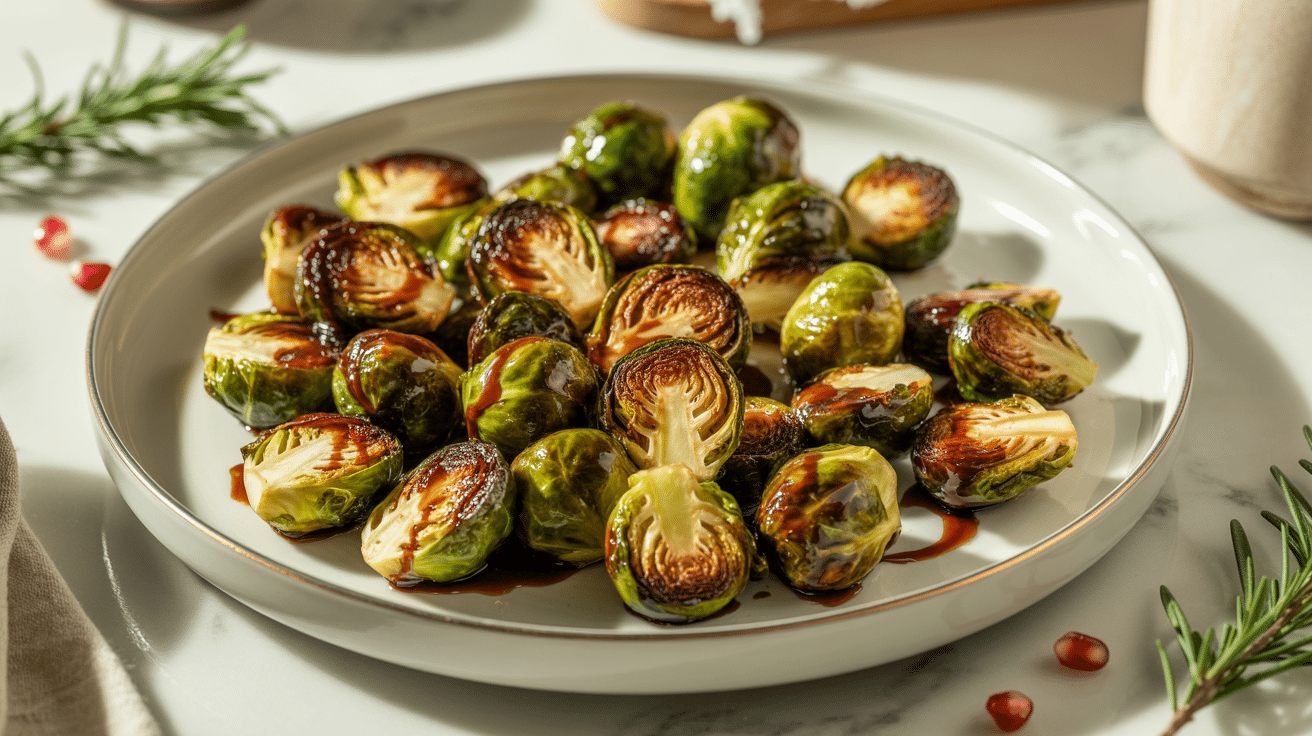 roasted brussels sprouts with balsamic glaze