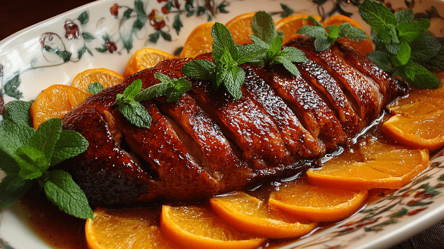 roasted duck with orange glaze