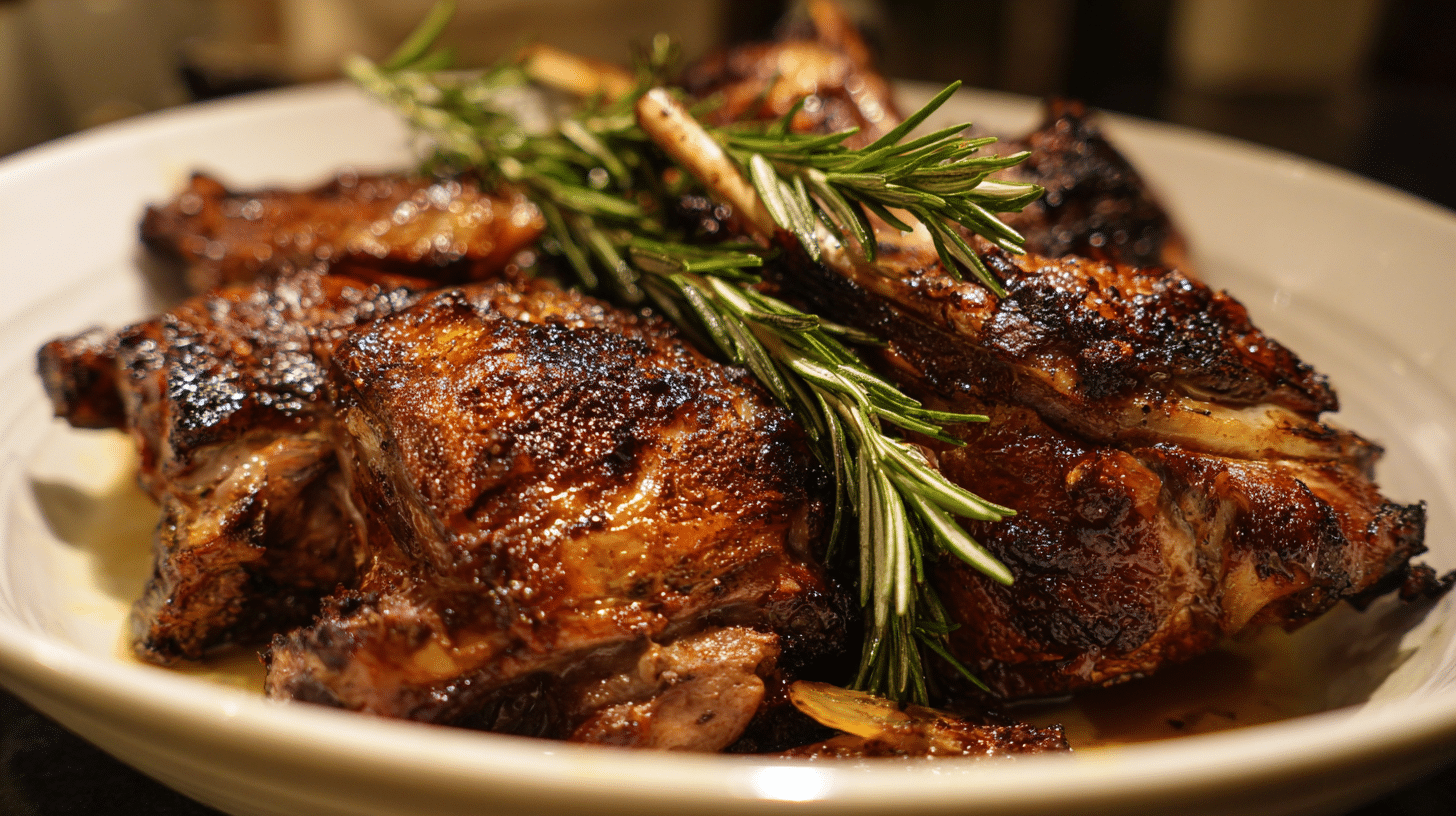 roasted lamb with rosemary