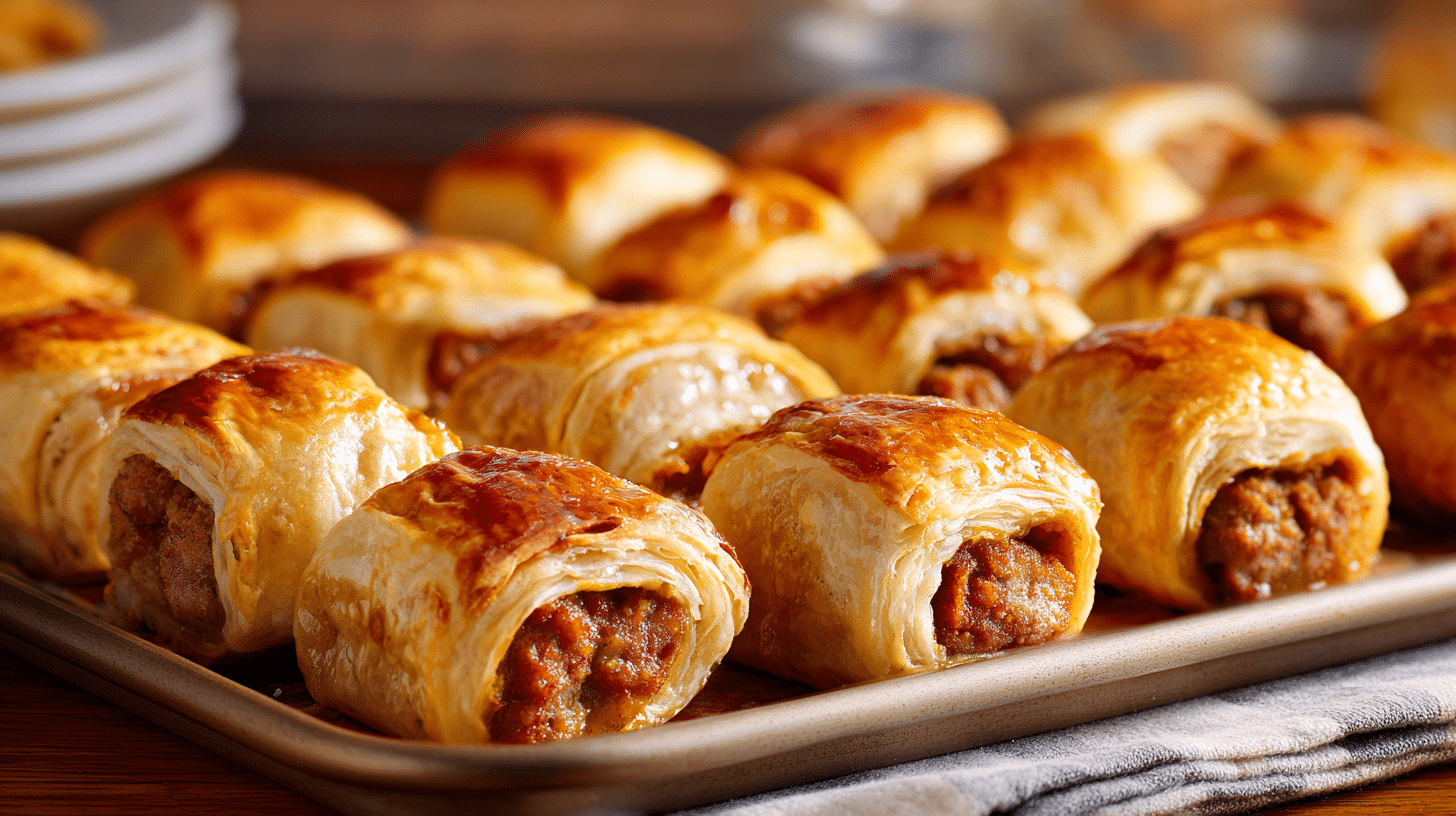 3 mini sausage rolls