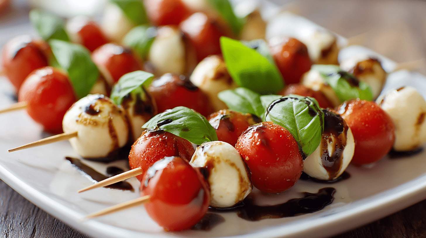 9. Tomato and Cheese Skewers