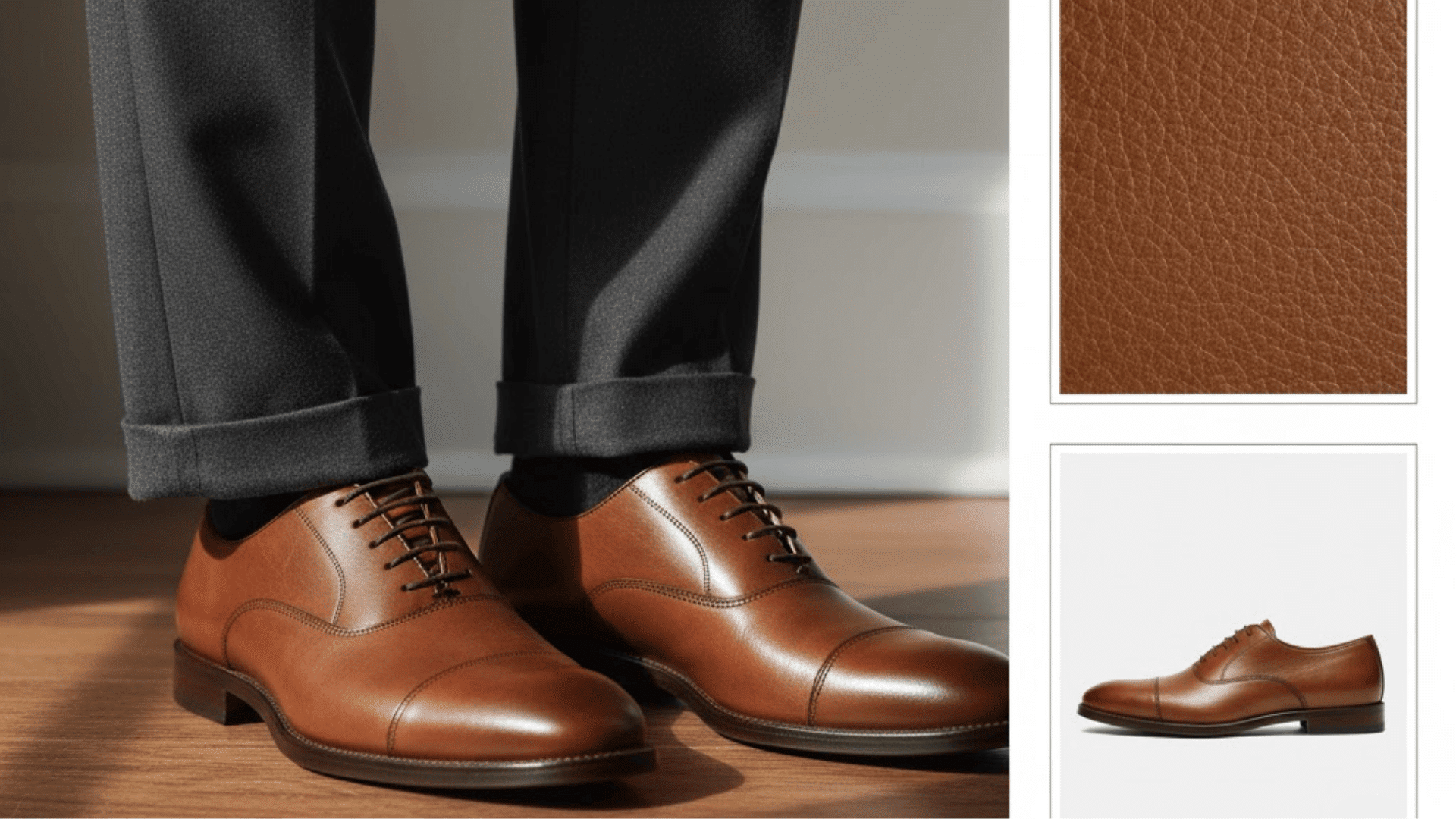 brown leather shoes